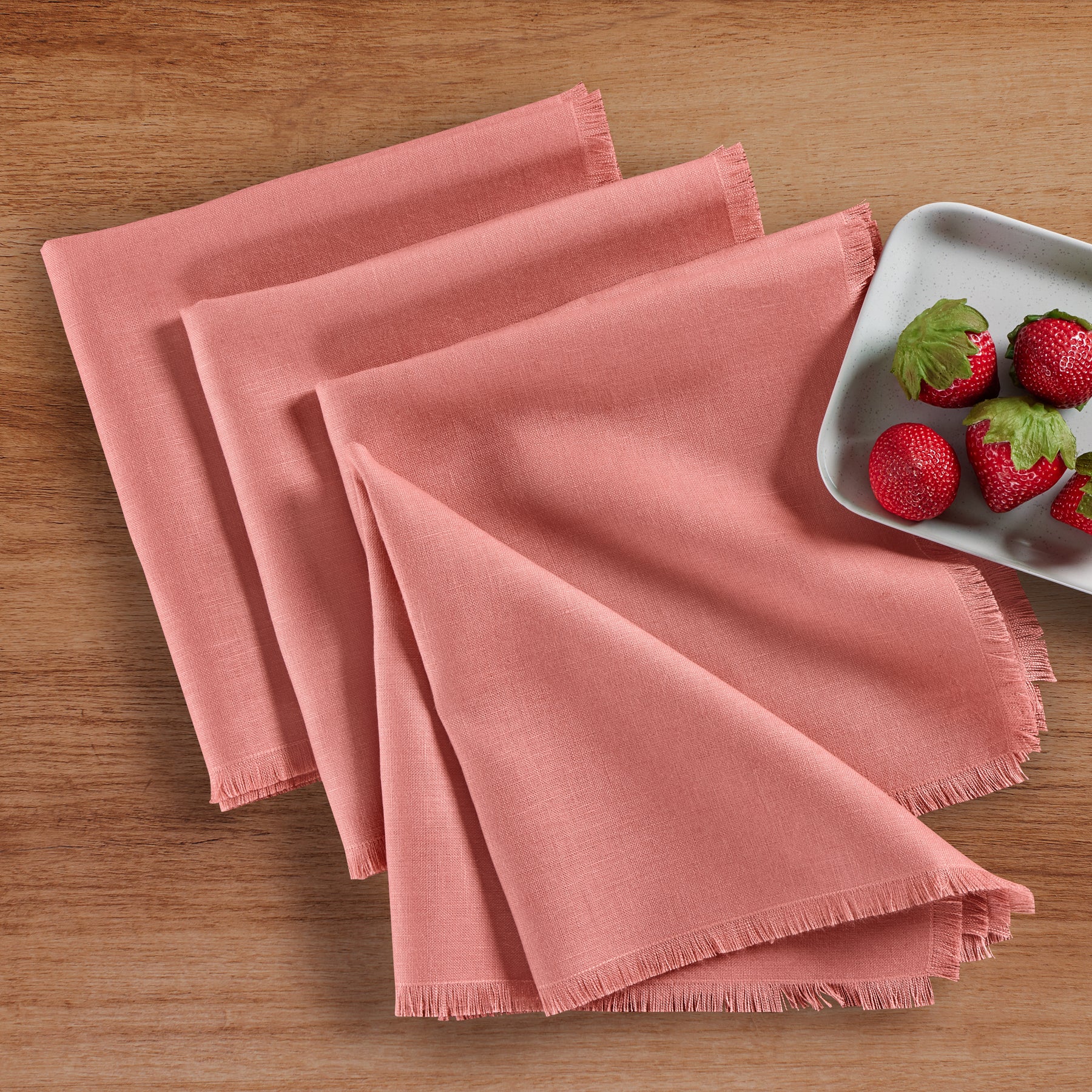 Elegant Fringe Napkins Set of 4 - Premium Cotton Decorative Table Linens for Dinner Parties, Weddings & Home Decor