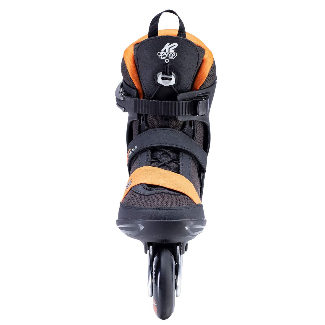 K2 FIT 80 Aluminum Men's Ski Boots - Black/Orange - Size 7 US / 39.5 EU / 25cm - Perfect for Downhill Skiing & Winter Sports