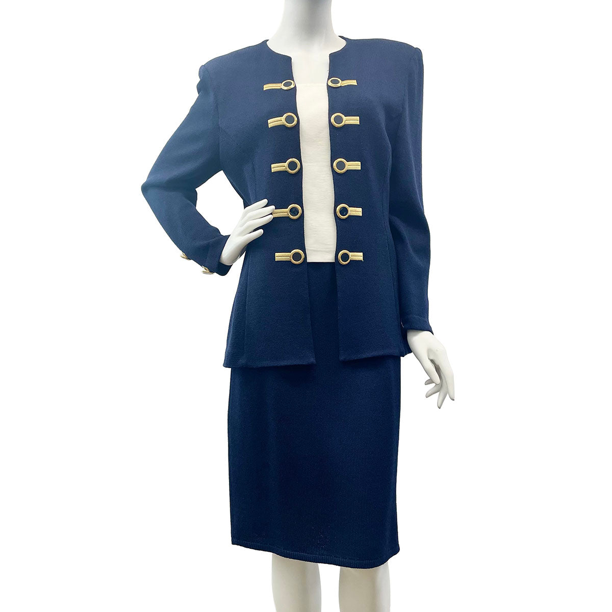 St. John Skirt Suit for Women - Elegant Two-Piece Business Outfit | Perfect for Office, Meetings & Professional Events