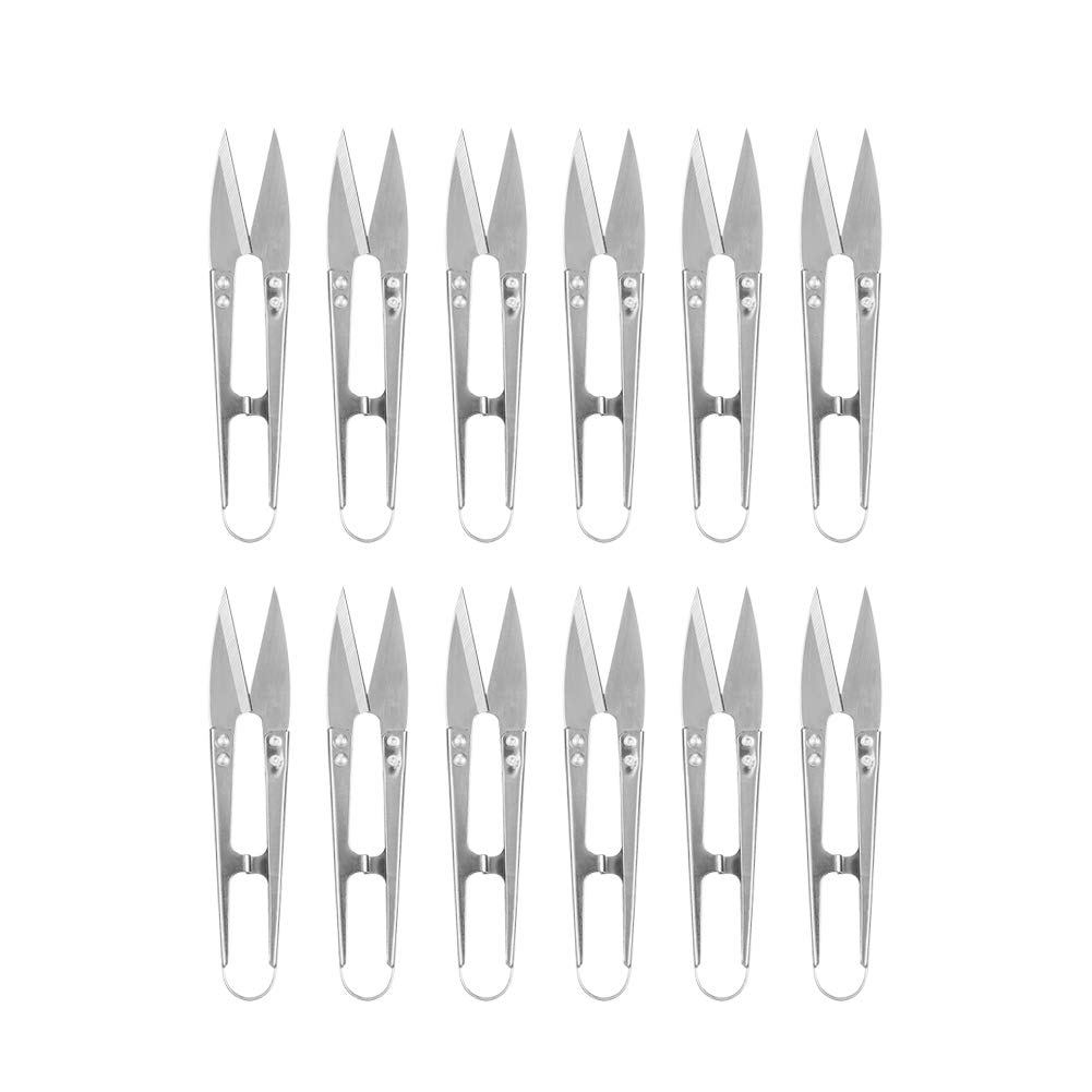 12-Piece Steel Sewing Scissors Set - Mini Embroidery Yarn Snips, Lightweight Thread Clippers & Trimming Nippers for DIY Stitching | Perfect for Quilting, Dressmaking & Craft Projects