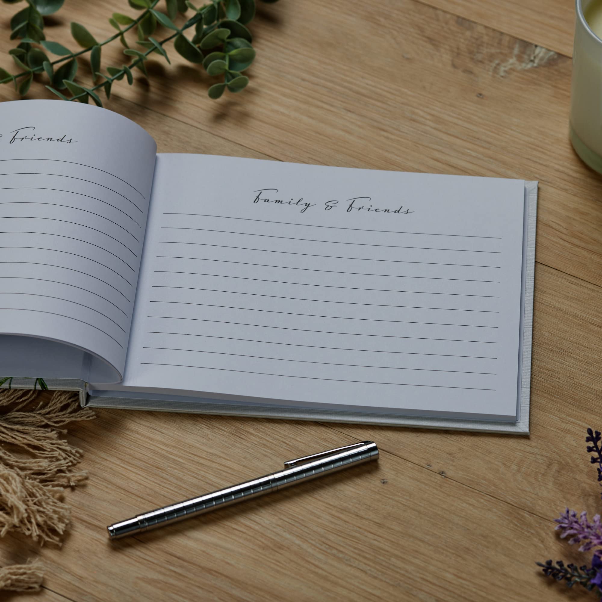Personalized Memory Funeral Guest Book with Floral Design - UK Gift Store Online - Perfect for Memorial Services, Funerals & Sympathy Gatherings