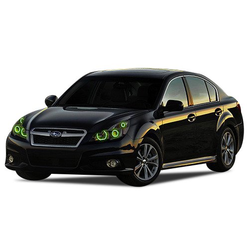 Flashtech LED RGB Multi-Color Halo Ring Headlight Kit with Bluetooth RF Remote & App Control - Compatible with Subaru Legacy 2010-2012 | Customizable Car Lighting for Night Driving & Car Shows
