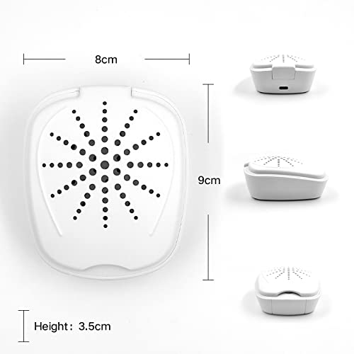Electric Hearing Aid Dehumidifier Dryer with UV Light - Universal Drying Case for All Hearing Aid Brands - Perfect for Nightly Storage & Maintenance
