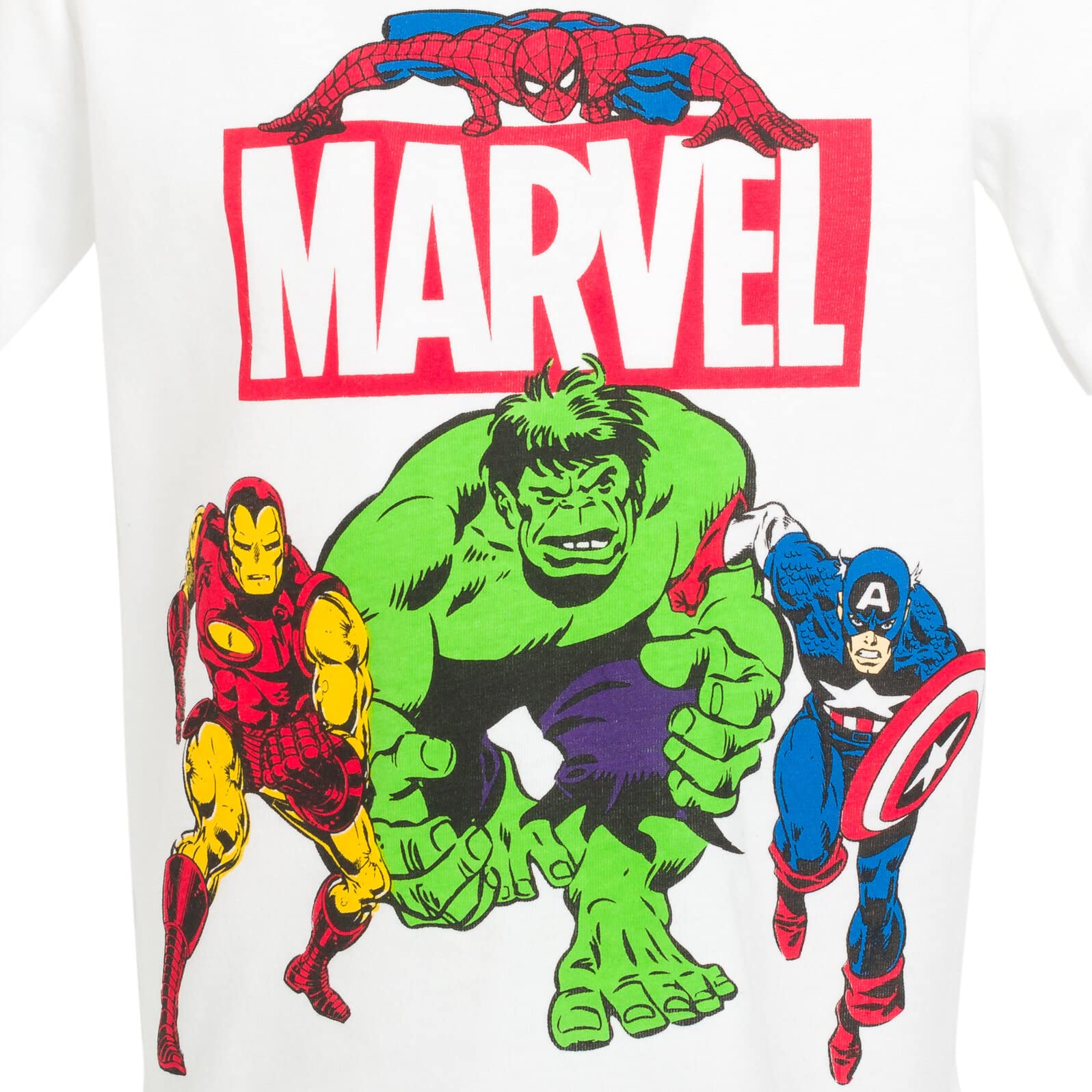 Marvel Avengers Spider-Man Iron Man Thor 3 Pack Graphic T-Shirts for Kids - Toddler to Big Kid Sizes - Superhero Costume Party, School Wear & Everyday Outfits