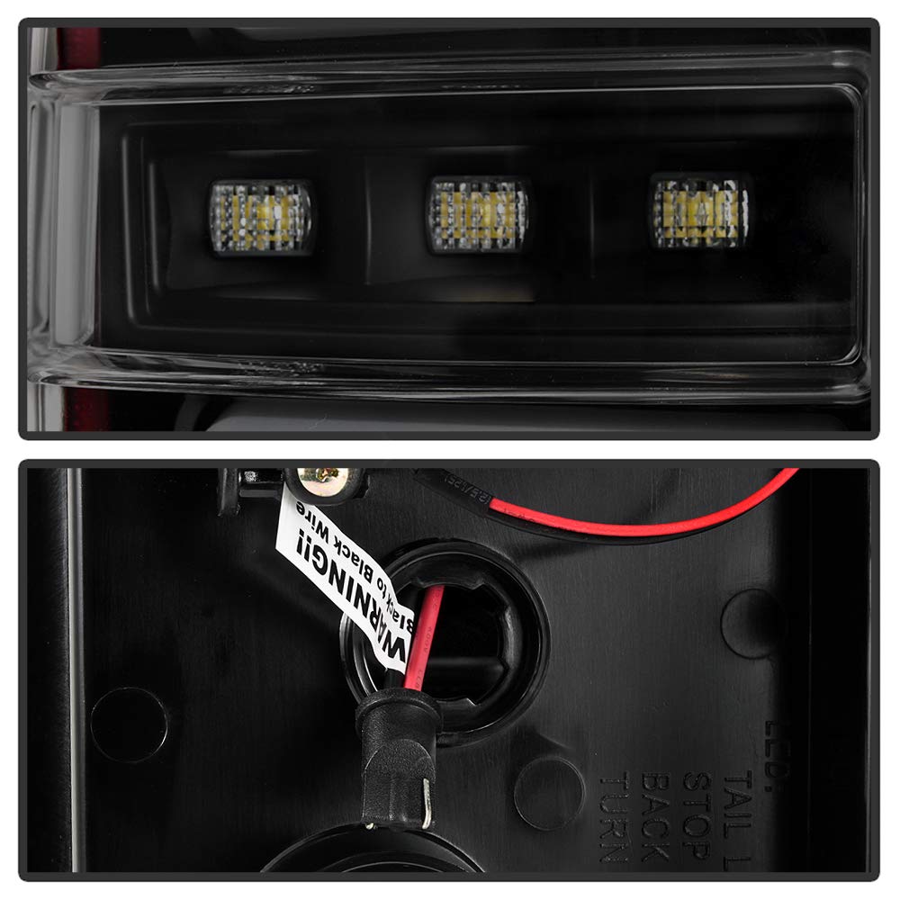 ACANII Black Smoked LED Tail Lights for 2016-2023 Toyota Tacoma - Dual Tube Brake Lamps (Driver & Passenger Side) | Enhanced Visibility & Style for Night Driving & Off-Road Adventures