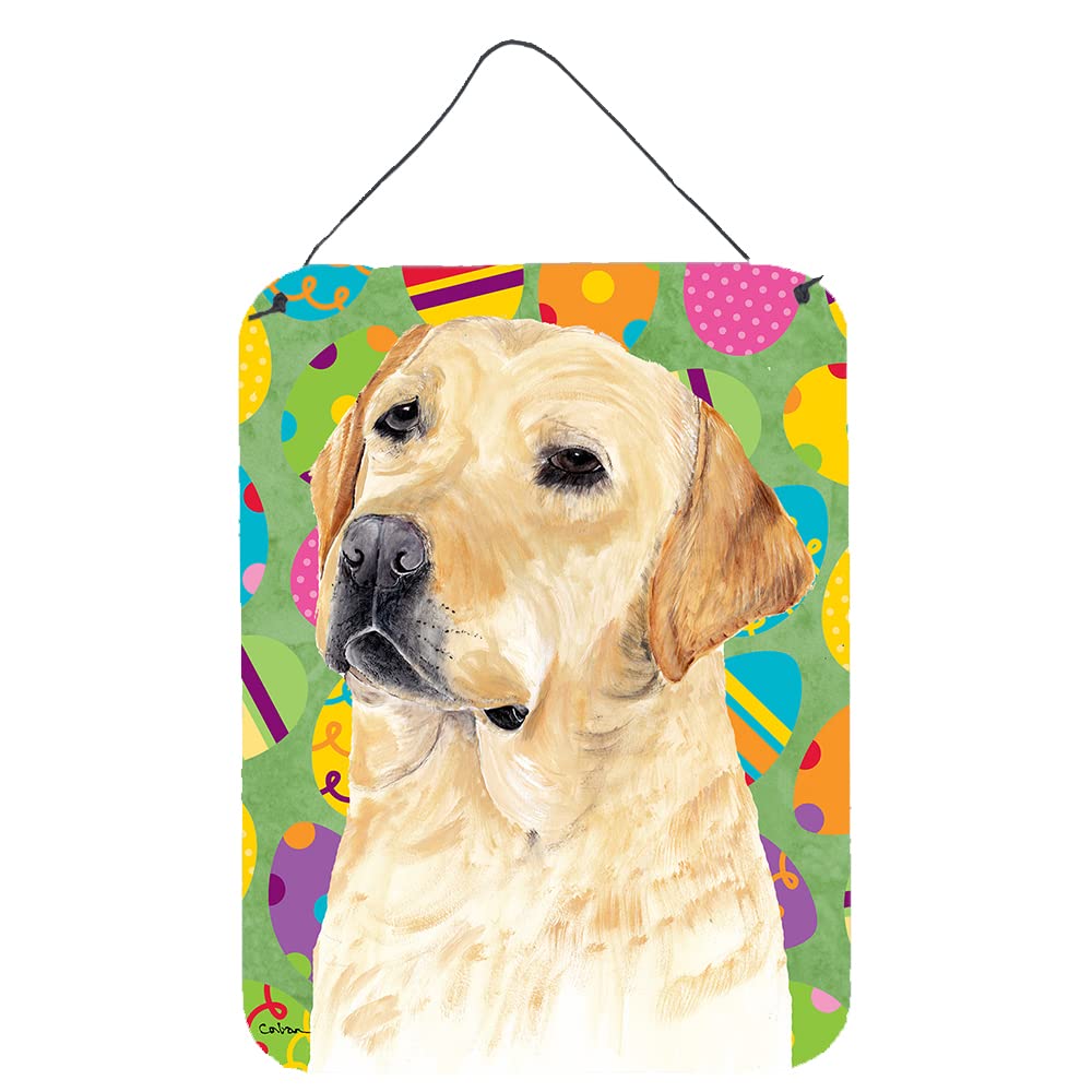Labrador Easter Eggtravaganza Metal Wall Decor - 12x16 Multicolor Aluminum Sign for Kitchen, Bar, Bathroom & Front Door | Holiday Home Decor & Unique Gift Idea