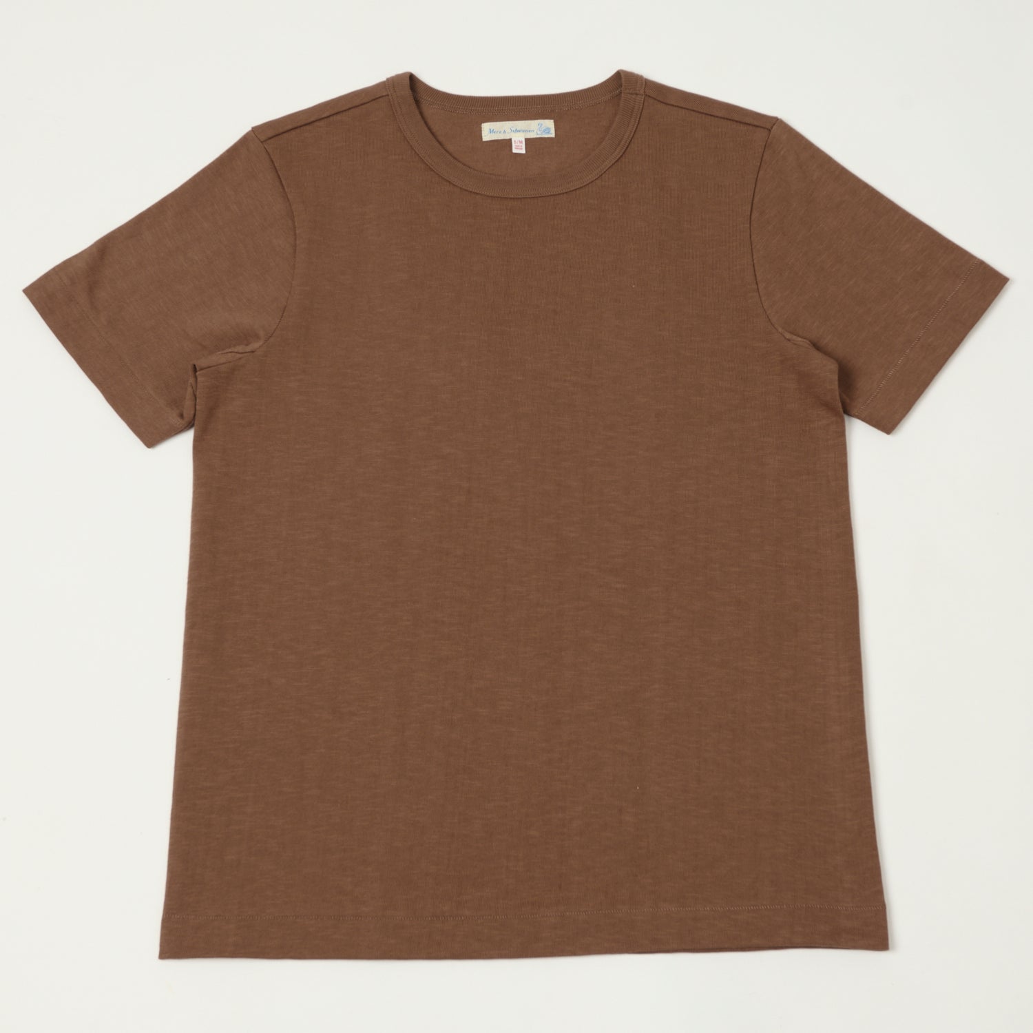 Merz b. Schwanen 2S14 Heavyweight Organic Cotton Crew Neck T-Shirt for Men - Classic Casual Tee for Everyday Wear, Street Style & Layering