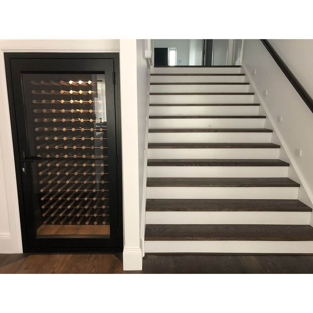 Vino Stack 8-Pocket Mahogany Wine Rack - Space Saving Wine Storage for Kitchen, Dining Room or Bar Counter Display
