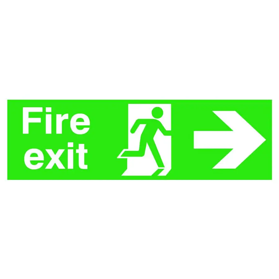 Fire Exit & Emergency Safety Signs - OSHA Compliant for Buildings, Offices & Public Spaces - Enhance Workplace & Public Safety