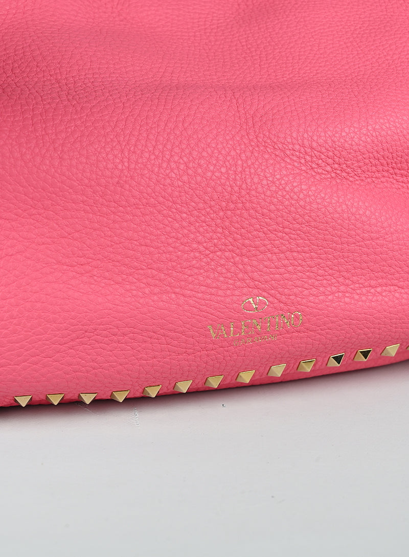 Valentino Rockstud Leather Tote Bag in Pink - Stylish Designer Handbag for Women, Perfect for Work, Travel & Everyday Use