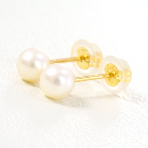18K Yellow Gold Pearl Earrings for Women – Classic Elegant Stud Earrings for Wedding, Party & Everyday Wear | Hypoallergenic Luxury Jewelry Gift