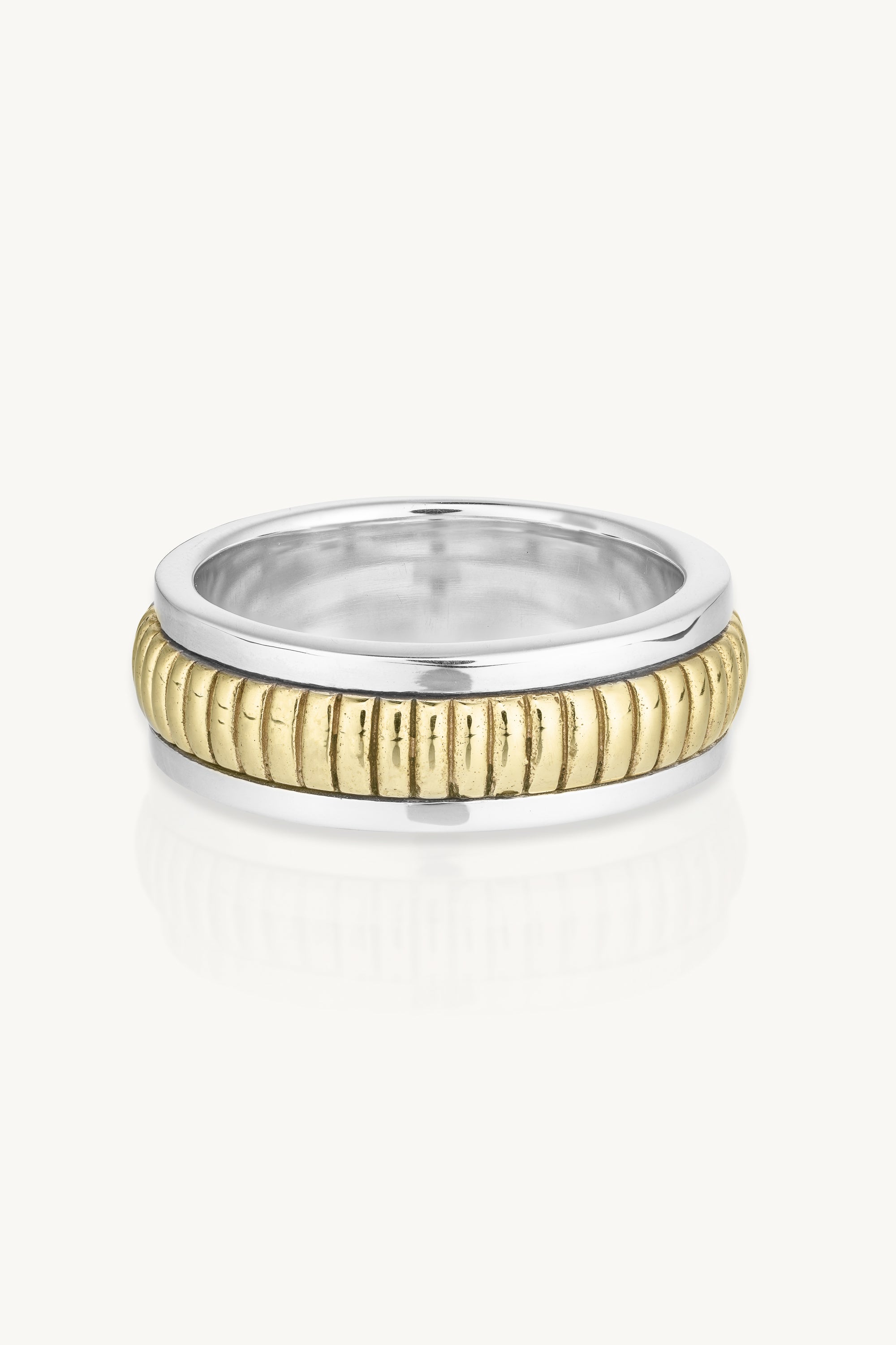 Spinner Mixed Metal Band - Durable & Stylish Unisex Ring for Everyday Wear, Gifts & Fashion Accessories | Perfect for Parties, Work & Casual Outfits