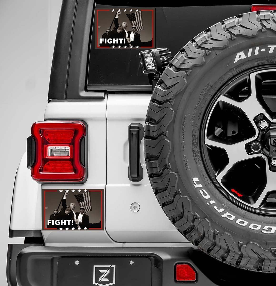 20pcs Trump Political Stickers - Fight Like Hell, Fist & Patriotic Design - Waterproof Vinyl Decals for Laptops, Cars & Bumpers - Show Your Support for Trump Campaign & Elections