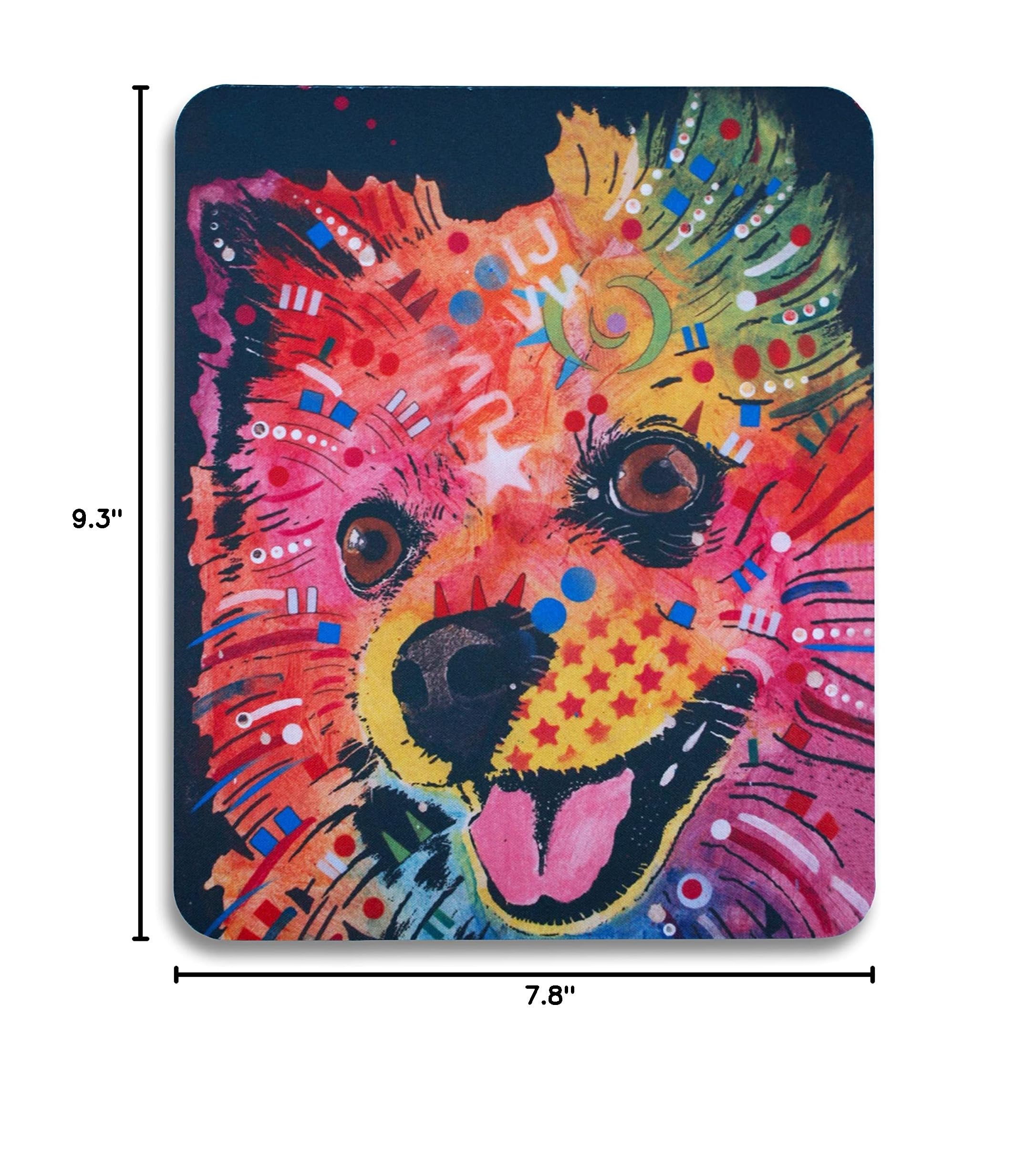 Dean Russo Pop Art Pomeranian Mouse Pad - Cute Dog-Themed Desk Accessory for Office & Gaming Setups