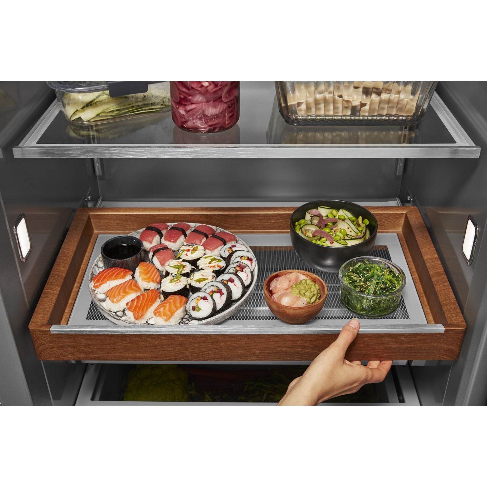 KitchenAid KBSD708MPS 36-Inch Built-In Refrigerator with Stainless Steel Finish - Perfect for Modern Kitchens & Open-Concept Living Spaces