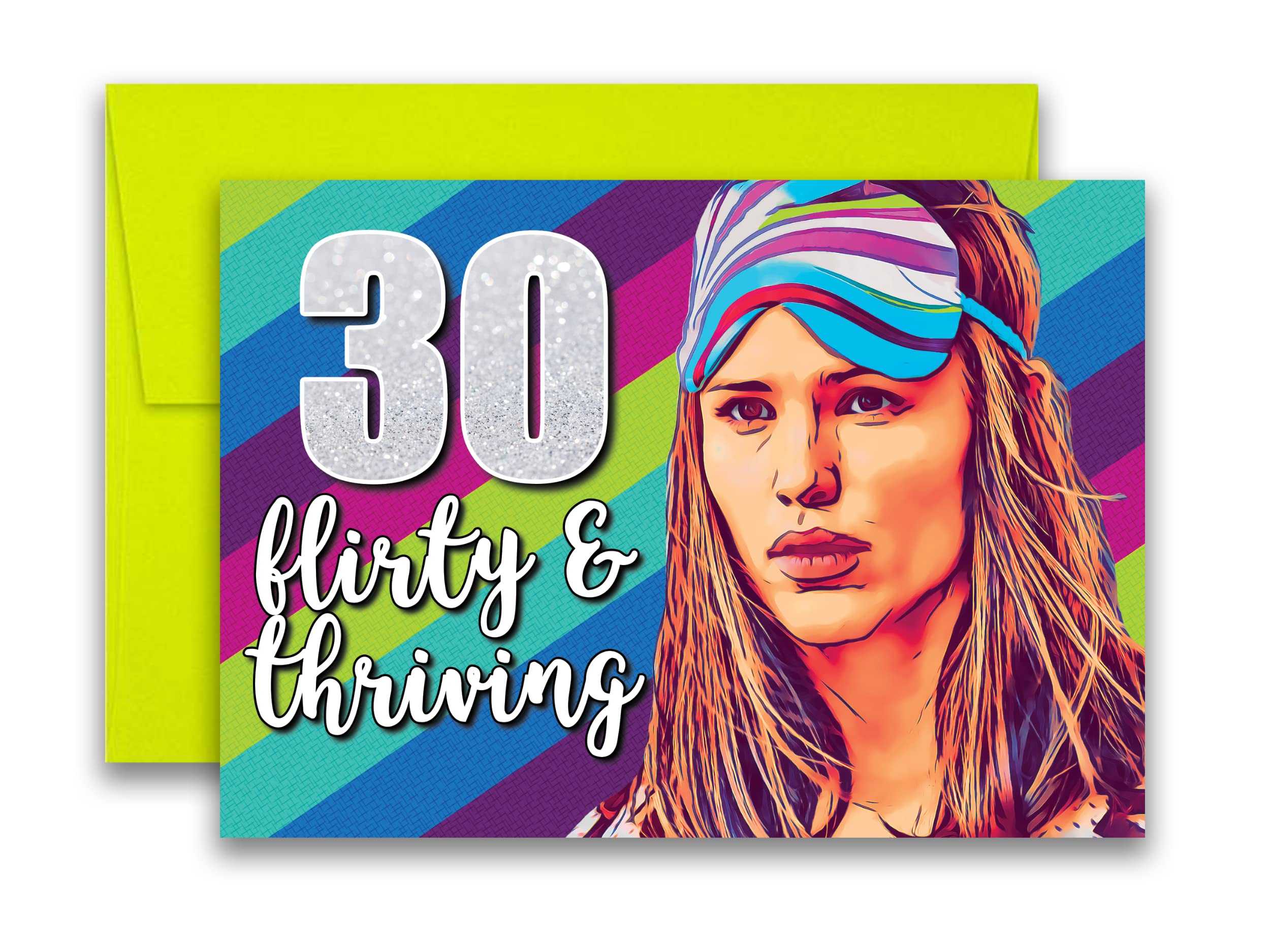 13 Going on 30 Inspired 30th Birthday Card - Jennifer Garner Movie Theme - 5x7 Inch Greeting Card with Envelope - Perfect for Milestone Birthdays & Nostalgic Gift Giving