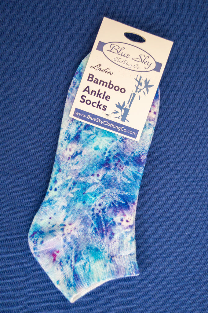 Women's Breathable Bamboo Ankle Socks with Assorted Prints - Soft & Comfortable for Yoga, Running, and Everyday Wear