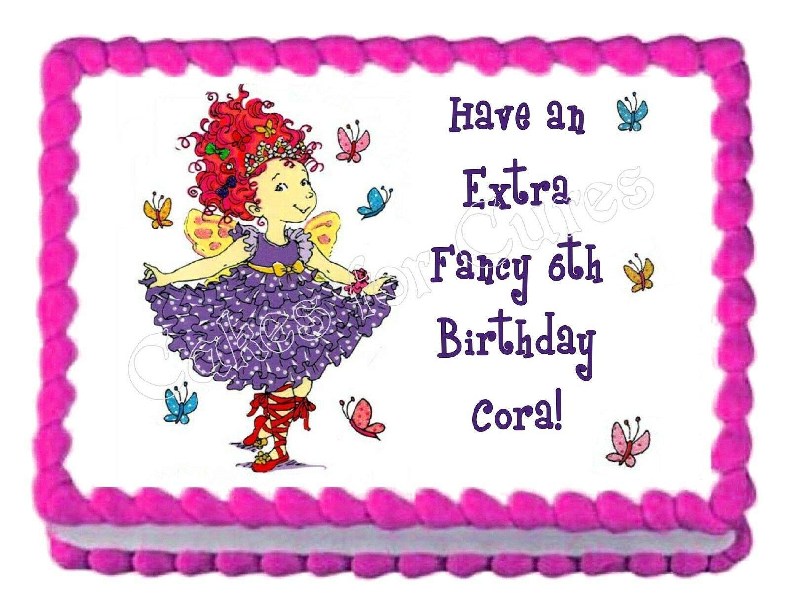 Fancy Nancy Edible Cake Topper - Custom Printed Cake Decorations for Birthday Parties, Baby Showers & Special Events