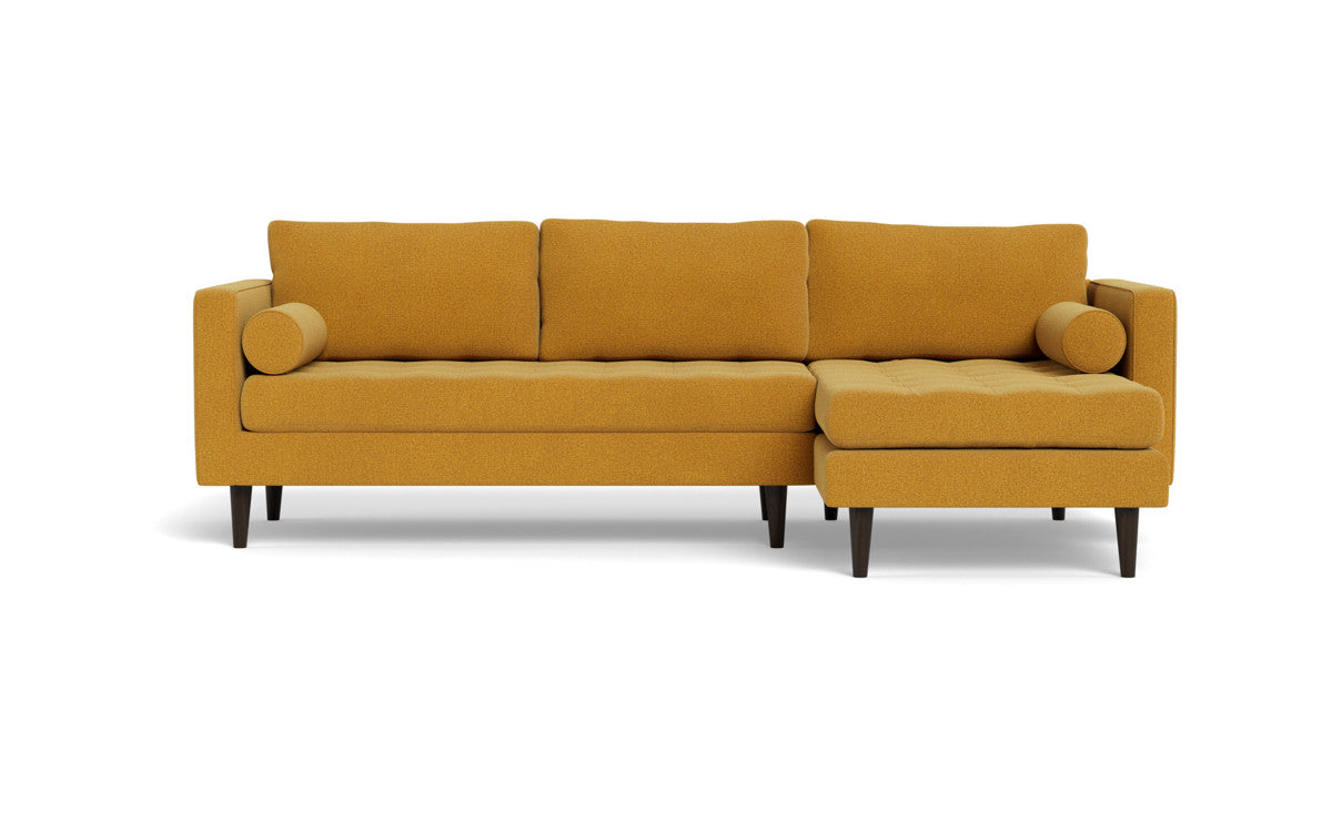 Ladybird 102 Right Chaise Sectional Sofa - Modern L-Shaped Couch with Chaise Lounge for Living Room, Family Room & Apartment - Comfortable Fabric Upholstery, Sturdy Frame - Perfect for Small Spaces & Home Decor