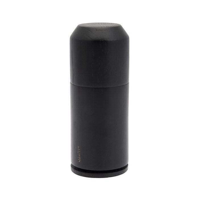 Premium EKTA LIVING 'Crush Me' Adjustable Salt and Pepper Grinder Set - Black Oak Wooden Mill for Gourmet Cooking & Fine Dining Table Setting