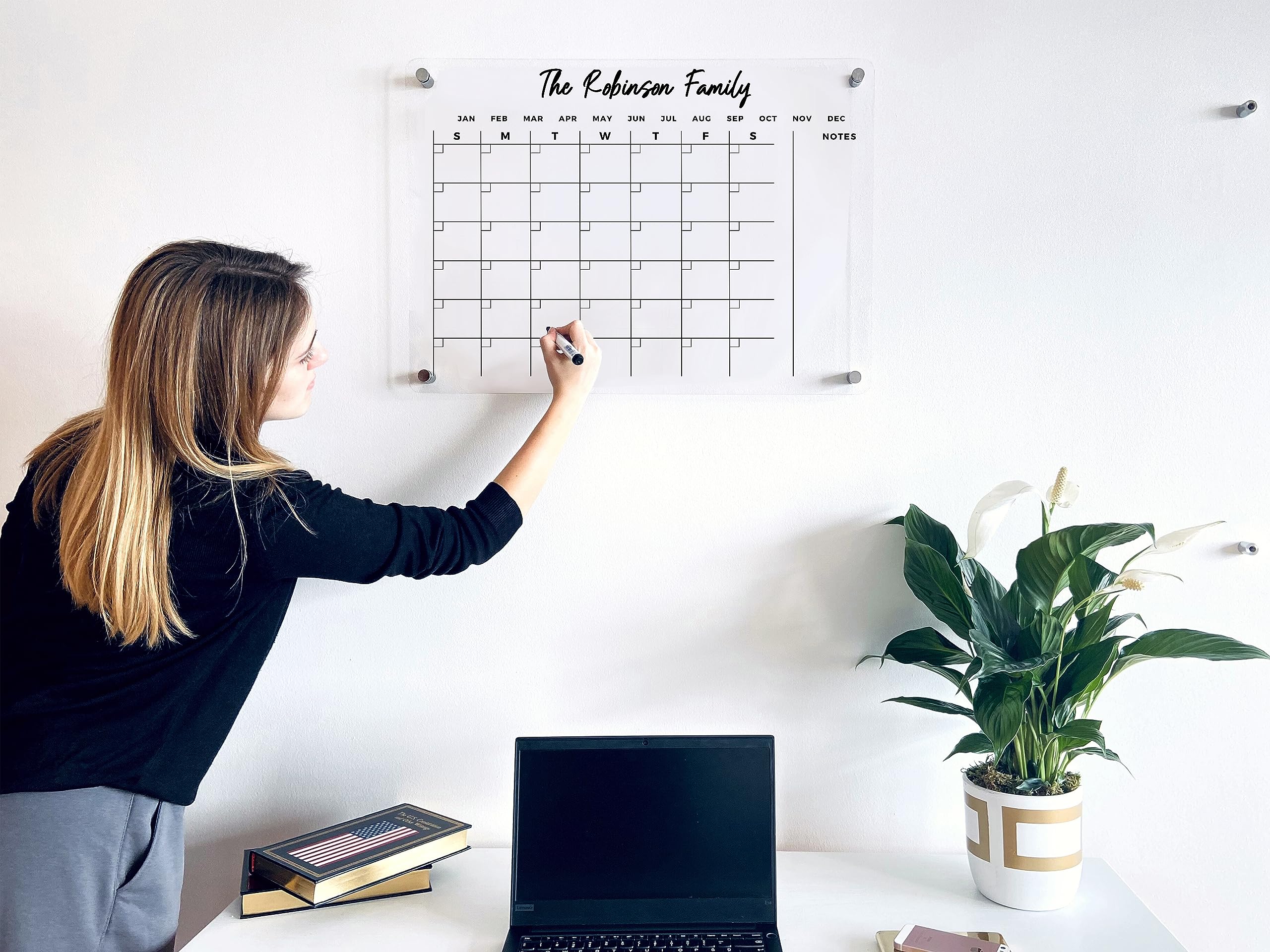 2025 Personalized Acrylic Family Planner Wall Calendar - 24