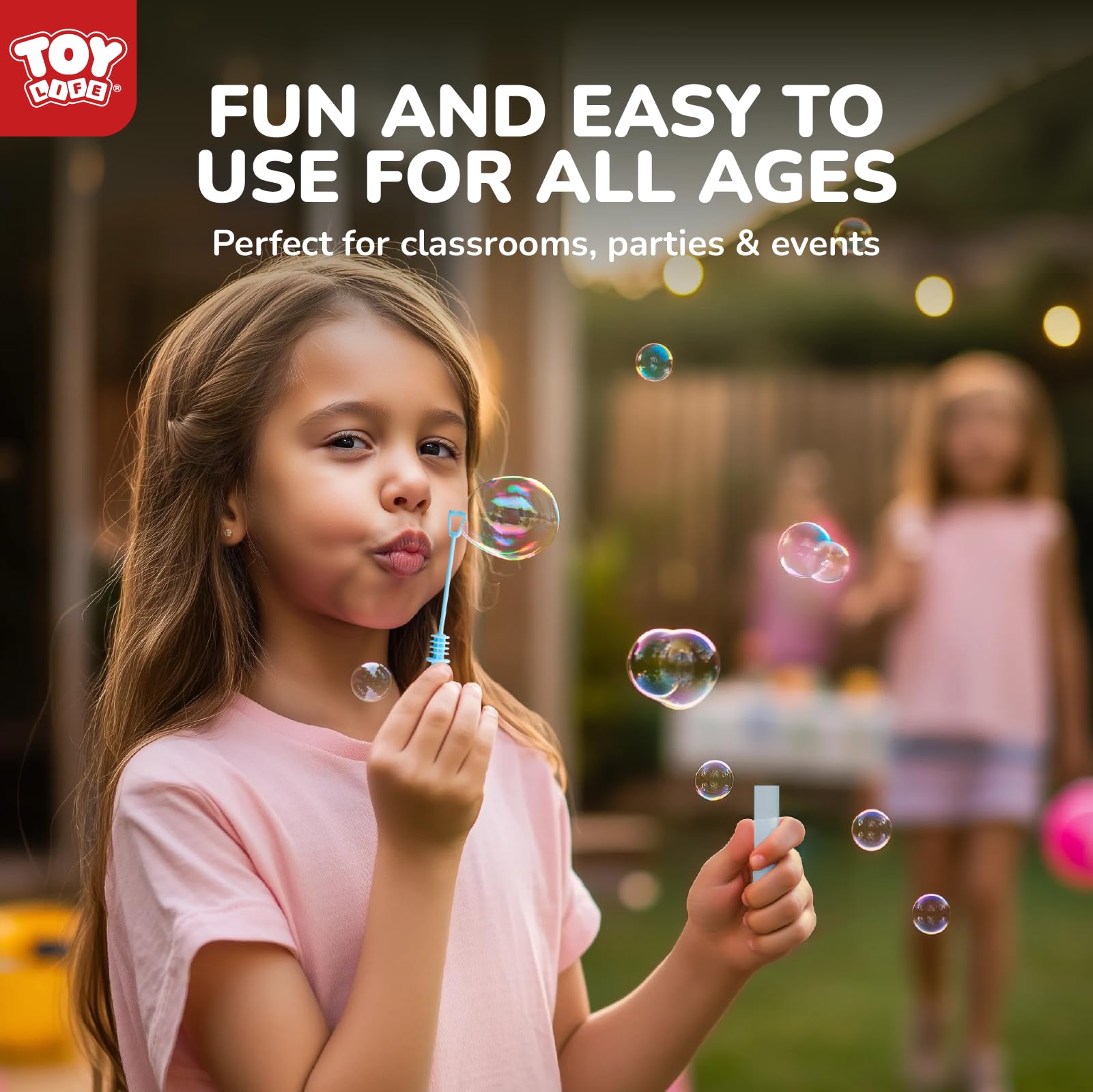 TOY Life 36 Pcs Mini Bubble Wands Set - Bulk Valentines Party Favors for Kids, Classroom Supplies with Valentine's Day Cards - Perfect for School Gift Exchange, Birthday Goodie Bags & Classroom Rewards | Fun Outdoor Play, Summer Activities & Kids Party Favors