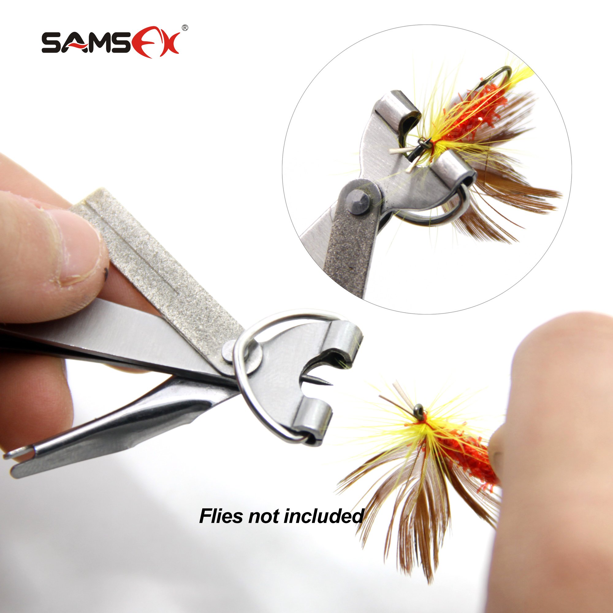 Premium SAMSFX Fishing Knot Tying Tool & Fly Fishing Tippet Cutter Set - 2-Piece Line Nippers & Clippers for Easy Knots & Quick Line Cutting | Ideal for Fly Fishing, Bass Fishing & Saltwater Angling