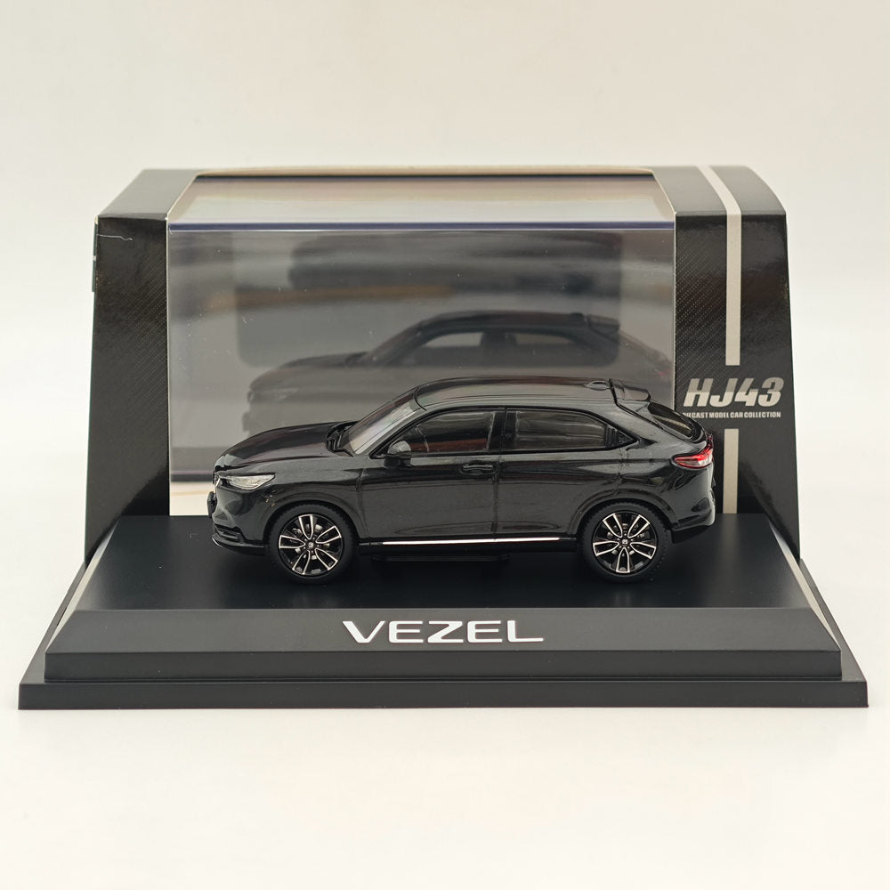 1/43 Scale Honda VEZEL Crystal Black Diecast Model Car - Hobby Japan HJ433002BK - Collectible Miniature Vehicle for Display, Gifts & Car Enthusiasts