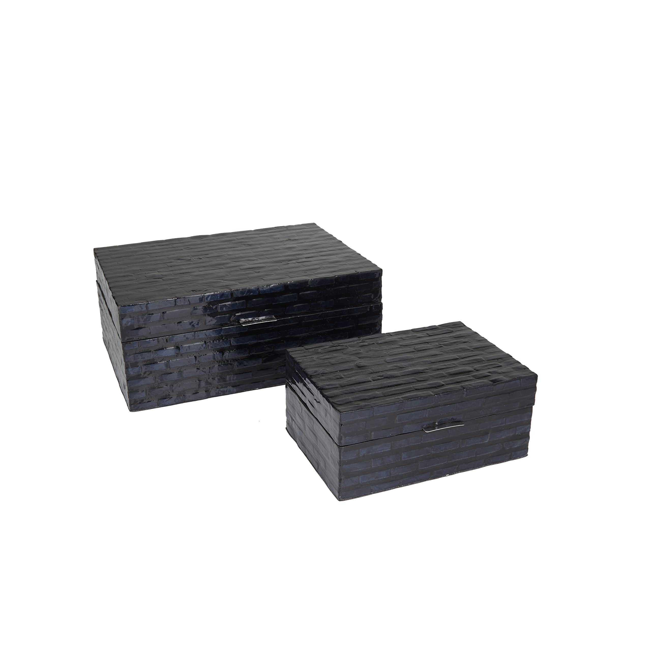 Deco 79 Pearl Shell Handmade Storage Box Set (12