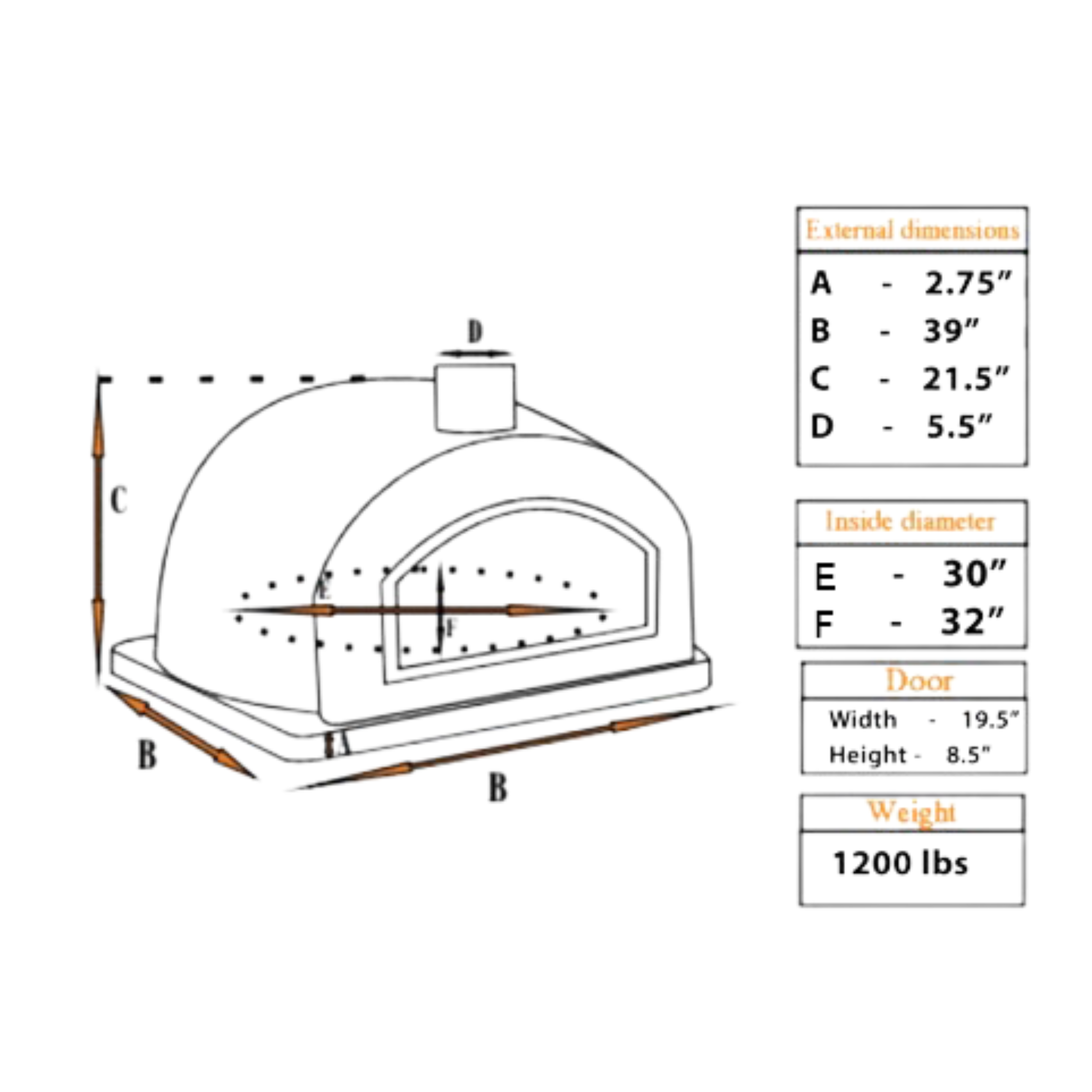 Premium ROMA PIZZAIOLI Pizza Oven for Home & Restaurant Use - Professional Outdoor Wood Fire Pizza Maker - Perfect for Backyard Parties, Italian Cooking & Gourmet Pizza Baking