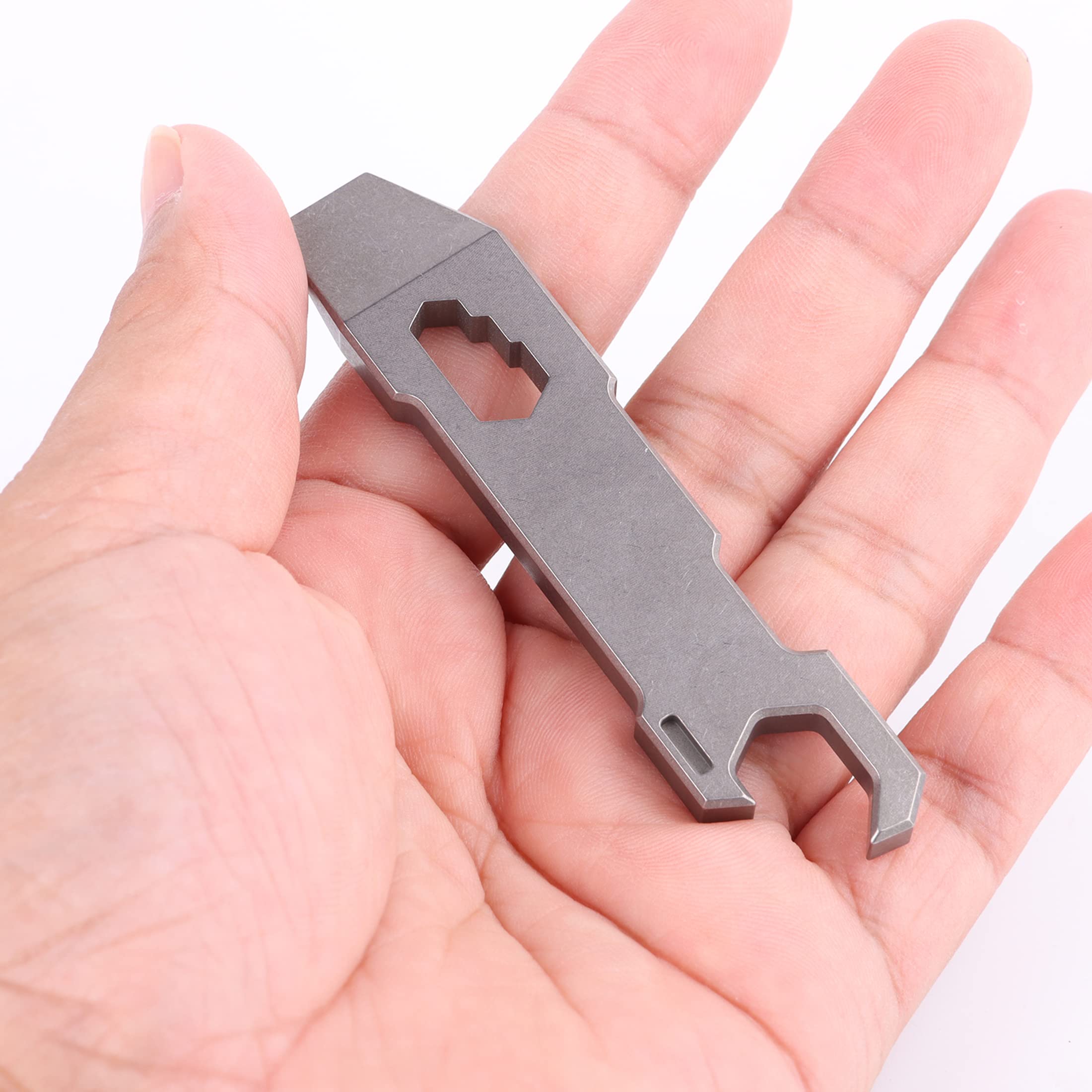 Premium Titanium EDC Pry Bar Multi-Tool - Compact Keychain Bottle Opener, Wrench & Survival Tool for Camping, Hiking & Everyday Carry (EDC)