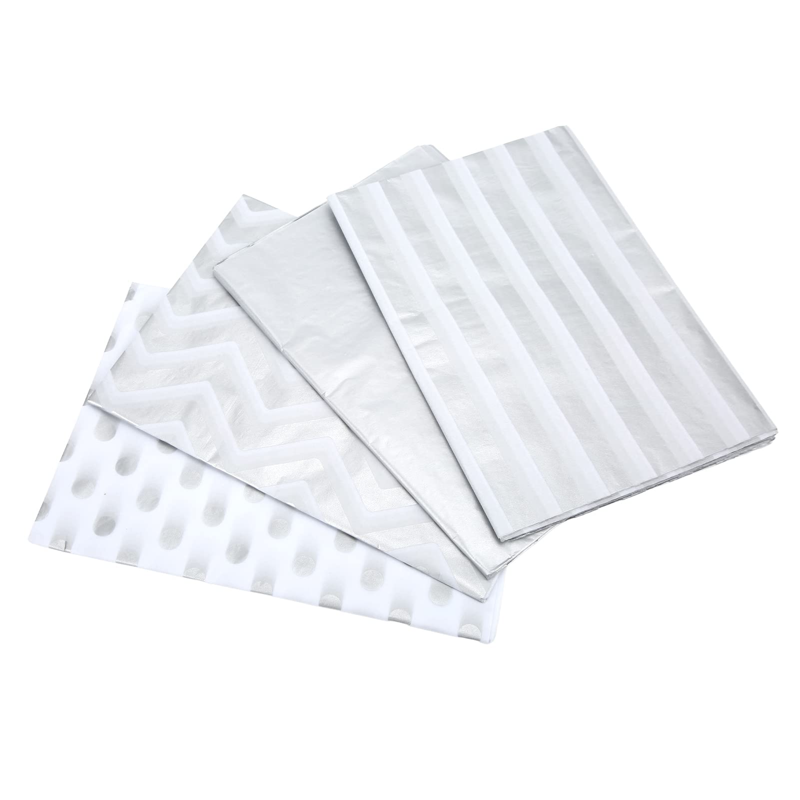 Eco-Friendly Recyclable Silver Pattern Tissue Wrapping Paper for Party Gifts, Birthdays, Christmas & Special Occasions | Sustainable Gift Wrap Solution