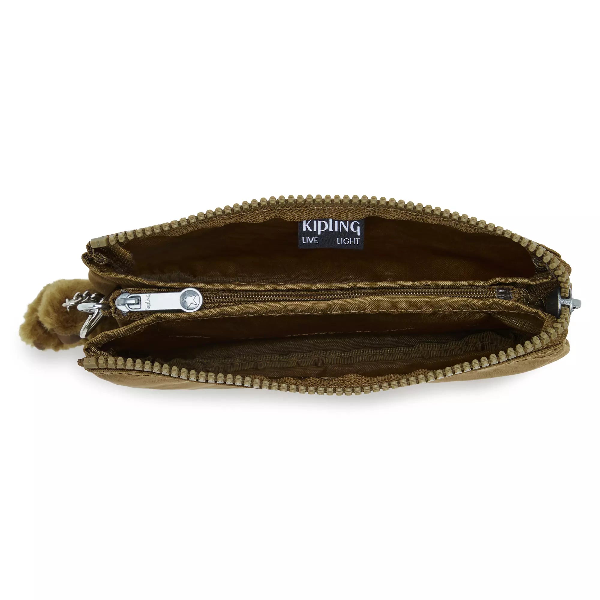 Kipling Creativity Large Pouch - Waterproof Crossbody Bag for Women, Dry Laurel Pattern (Perfect for Travel, Work & Everyday Use)