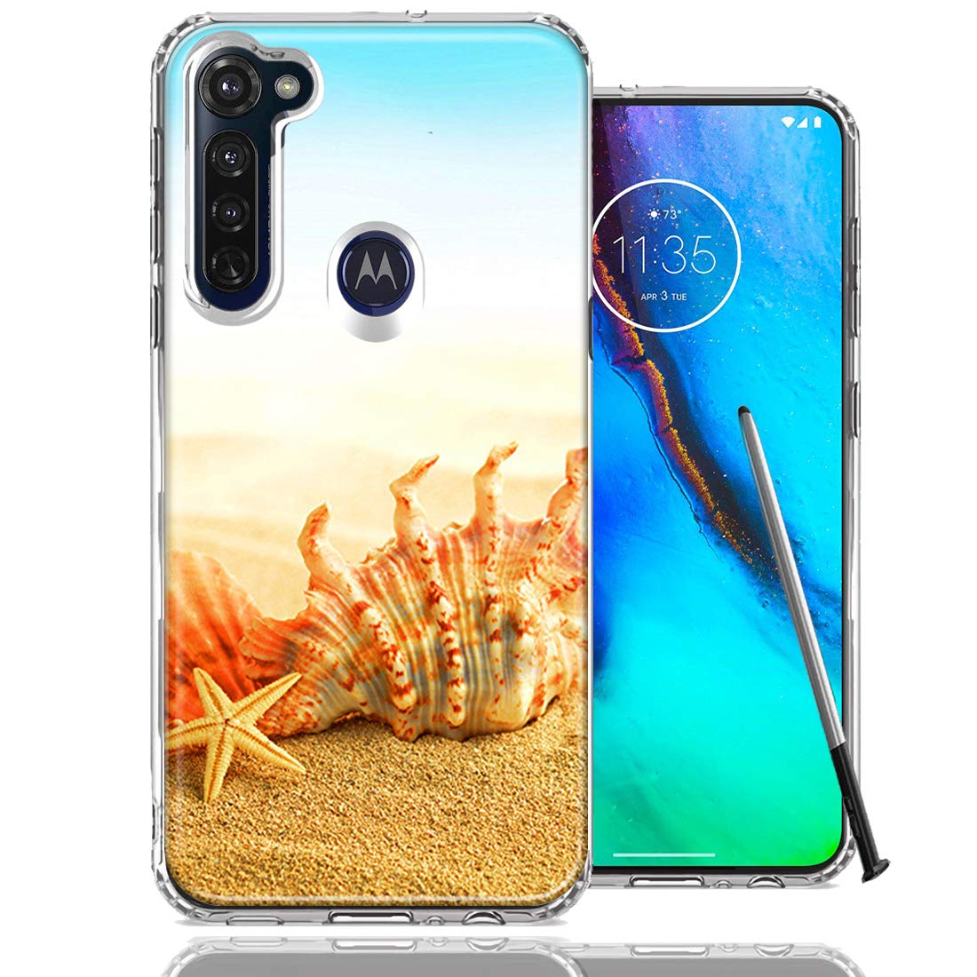 Motorola Moto G Stylus Case - Beach Shell Design for Protection & Style | Perfect for Outdoor & Travel