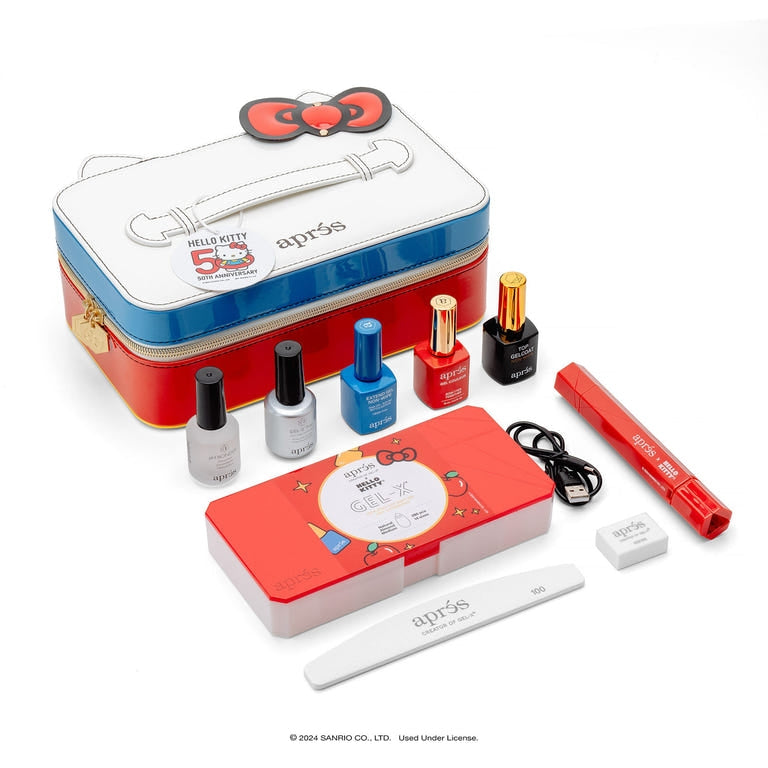 Apres x Hello Kitty Gel X Nail Extension Kit - Professional Salon Quality Manicure Set for Long-Lasting Nails | Perfect for Home Use, DIY Nail Art, and Gift Giving