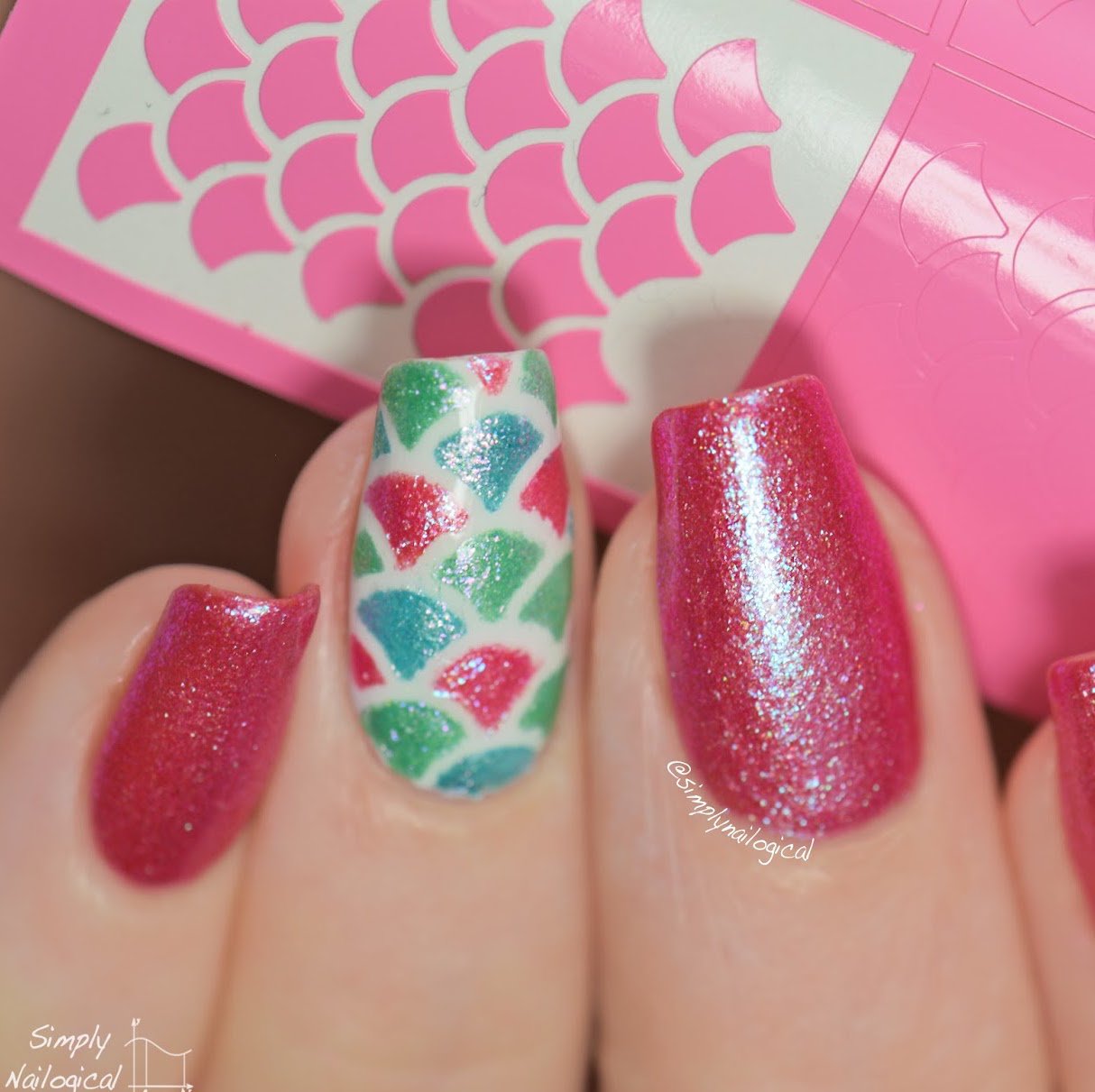 Twinkled T - Mermaid Nail Vinyl Stencils for Easy DIY Nail Art Designs | Perfect for Home Manicures, Salon Use & Gift Giving