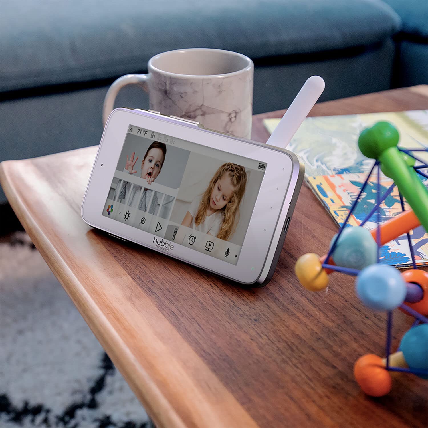 Hubble Connected Nursery Pal Deluxe Twin Smart Baby Monitor - Wireless Wi-Fi HD Camera with 5