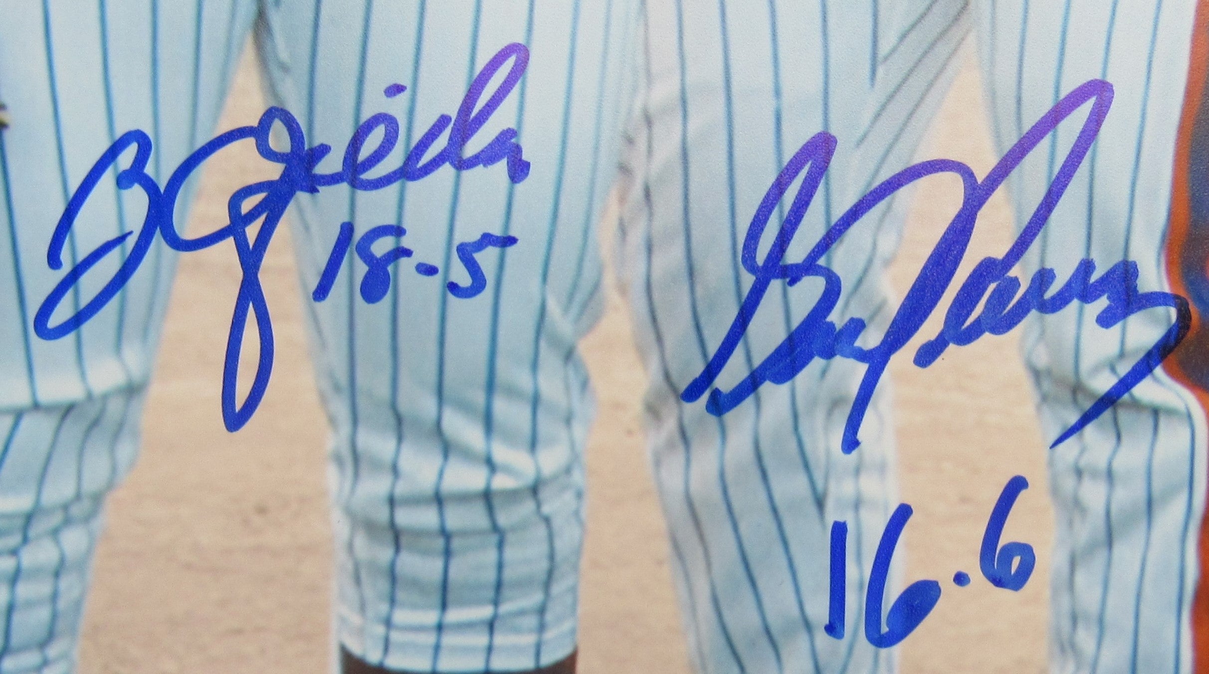 1986 New York Mets Autographed Baseball Photo - Dwight Gooden, Ron Darling, Sid Fernandez, Bob Ojeda - JSA Certified 16x20 Framed Memorabilia - Perfect for Mets Fans, Sports Collectors, and Man Cave Decor