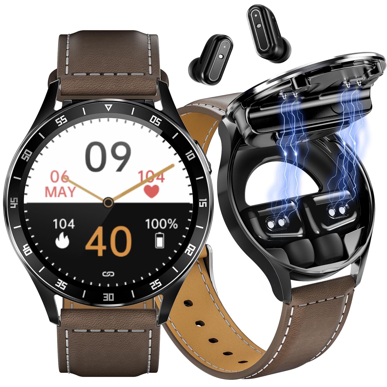 2 in 1 Smart Watch with Wireless Earbuds - 1.39