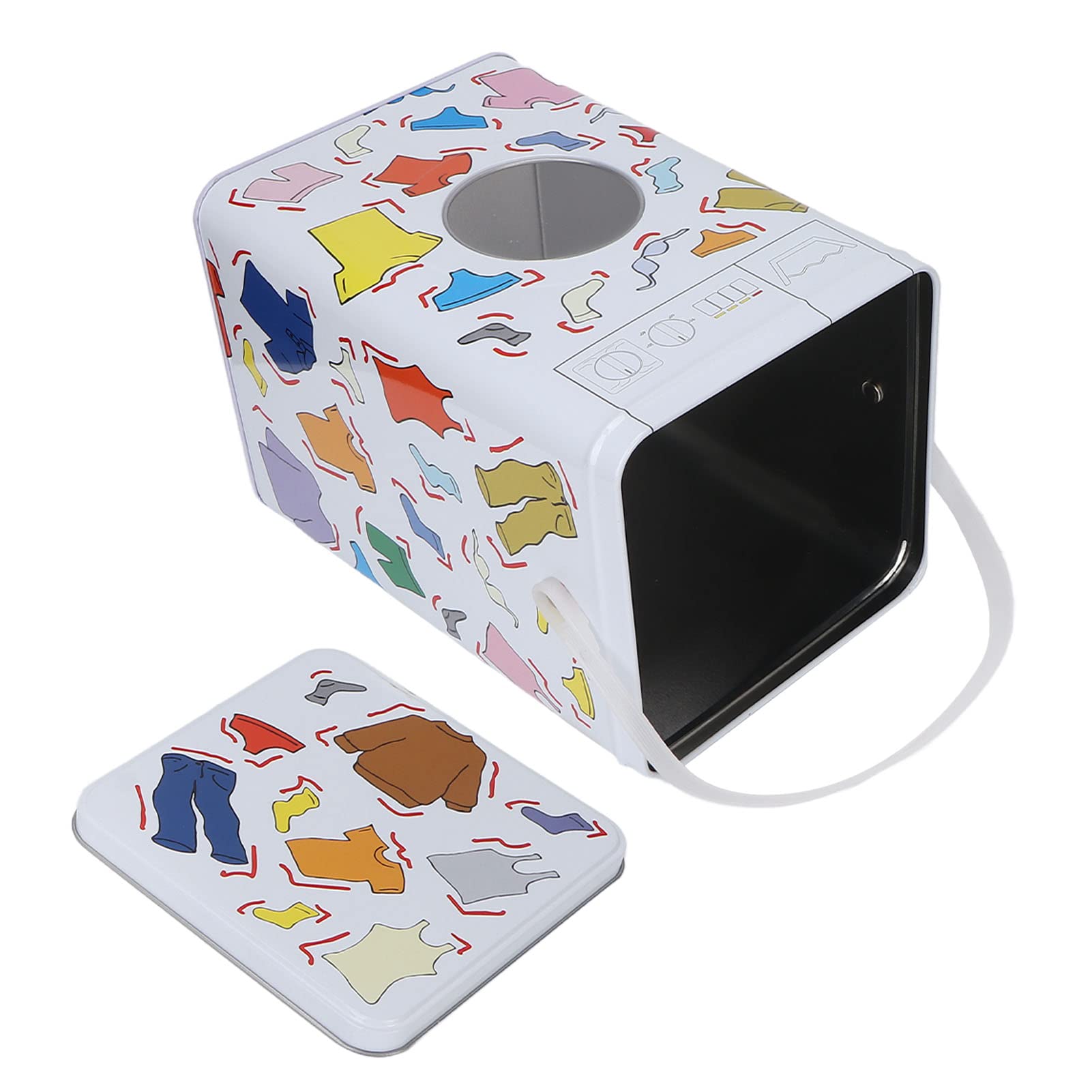 YUYTE Plastic Laundry Detergent Storage Box with Cute Ribbons - Powder Detergent Container, Socks & Stationery Organizer for Laundry Room - Durable & Space-Saving Home Organization Solution (Perfect for Apartments, Dorms & Small Spaces)