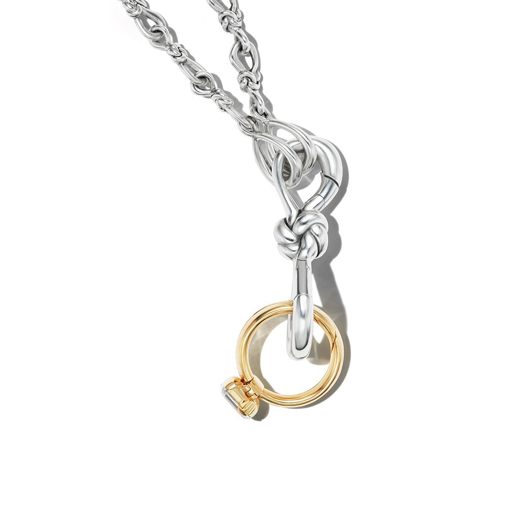 Marla Aaron Sterling Silver True Lover's Knot Lock Necklace - Romantic Gift for Her, Anniversary & Valentine's Day Jewelry