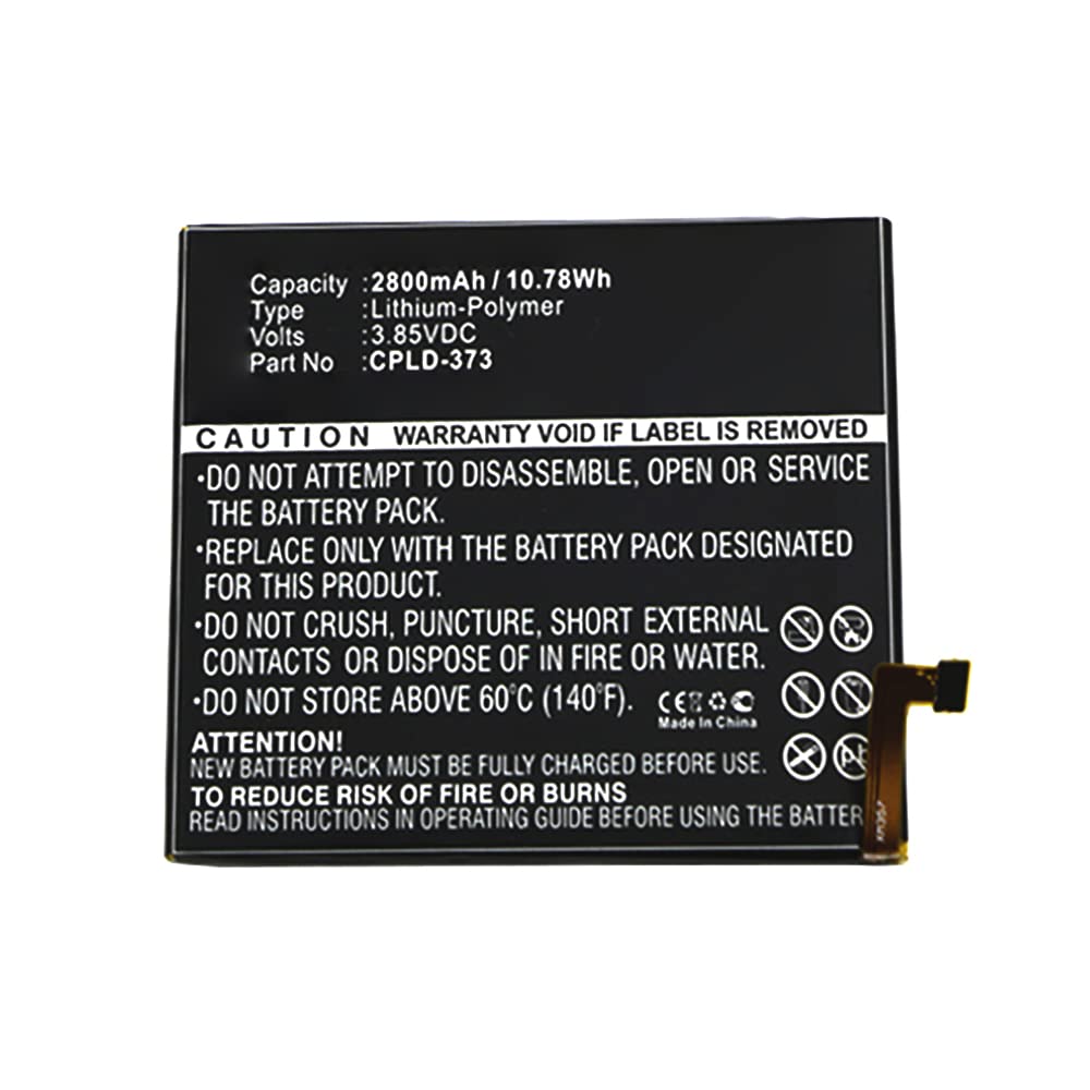 Synergy Digital Coolpad CPLD-373 Replacement Battery - 2800mAh Li-Polymer Battery with 3.85V for Extended Power - Perfect for Travel, Work & Emergency Backup
