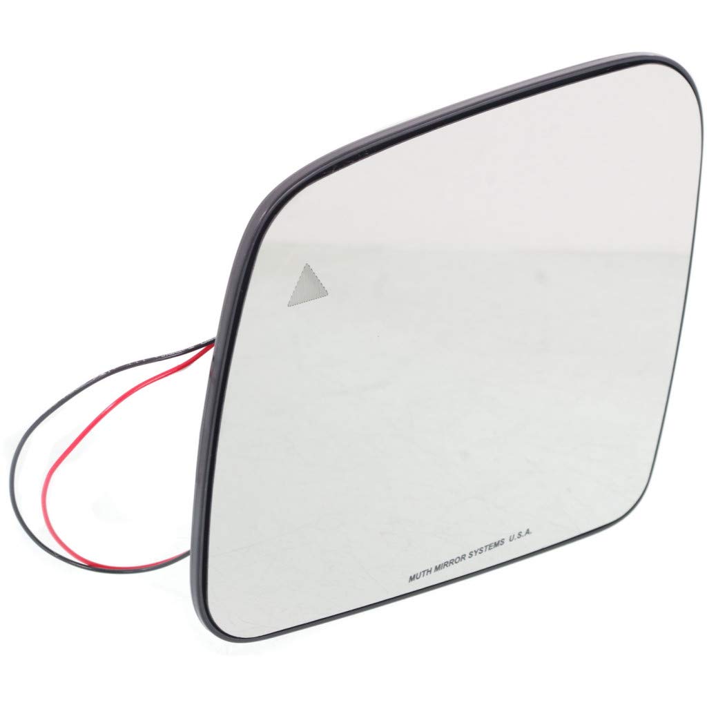 2011-2018 Jeep Grand Cherokee Driver Side Heated Mirror Glass with Blind Spot Detection - Flat Glass Type Replacement (Part# 68082639AB) | Perfect for Winter Driving & Enhanced Safety