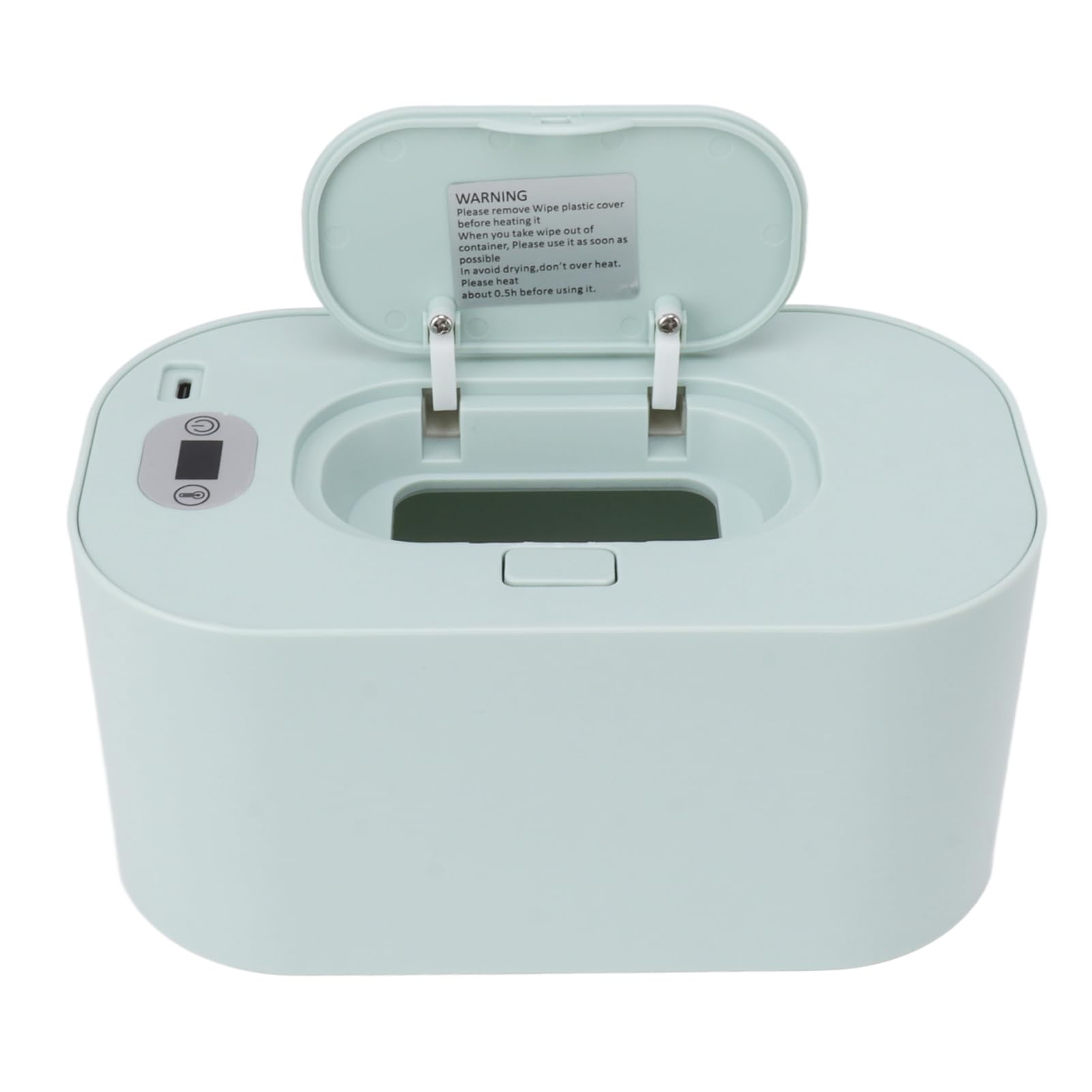 TOPINCN Baby Wipes Warmer & Dispenser - USB-Powered Thermostat Heating Box for Home & Car, Soft Green - Perfect for Diaper Changes, Travel & On-the-Go Baby Care
