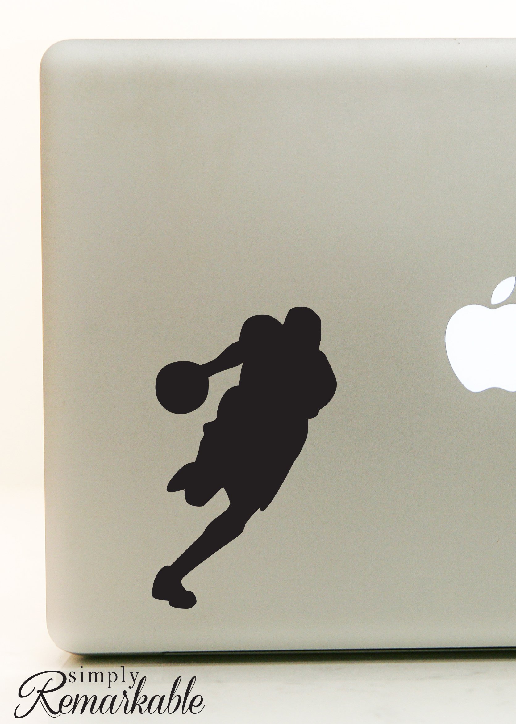 Premium Vinyl Decal Sticker Set - 8 x 4.9 inches Sports Theme for Laptop, Wall, Car, MacBook - Basketball Player Design - Perfect for Office, Bedroom Decor & Personalizing Devices