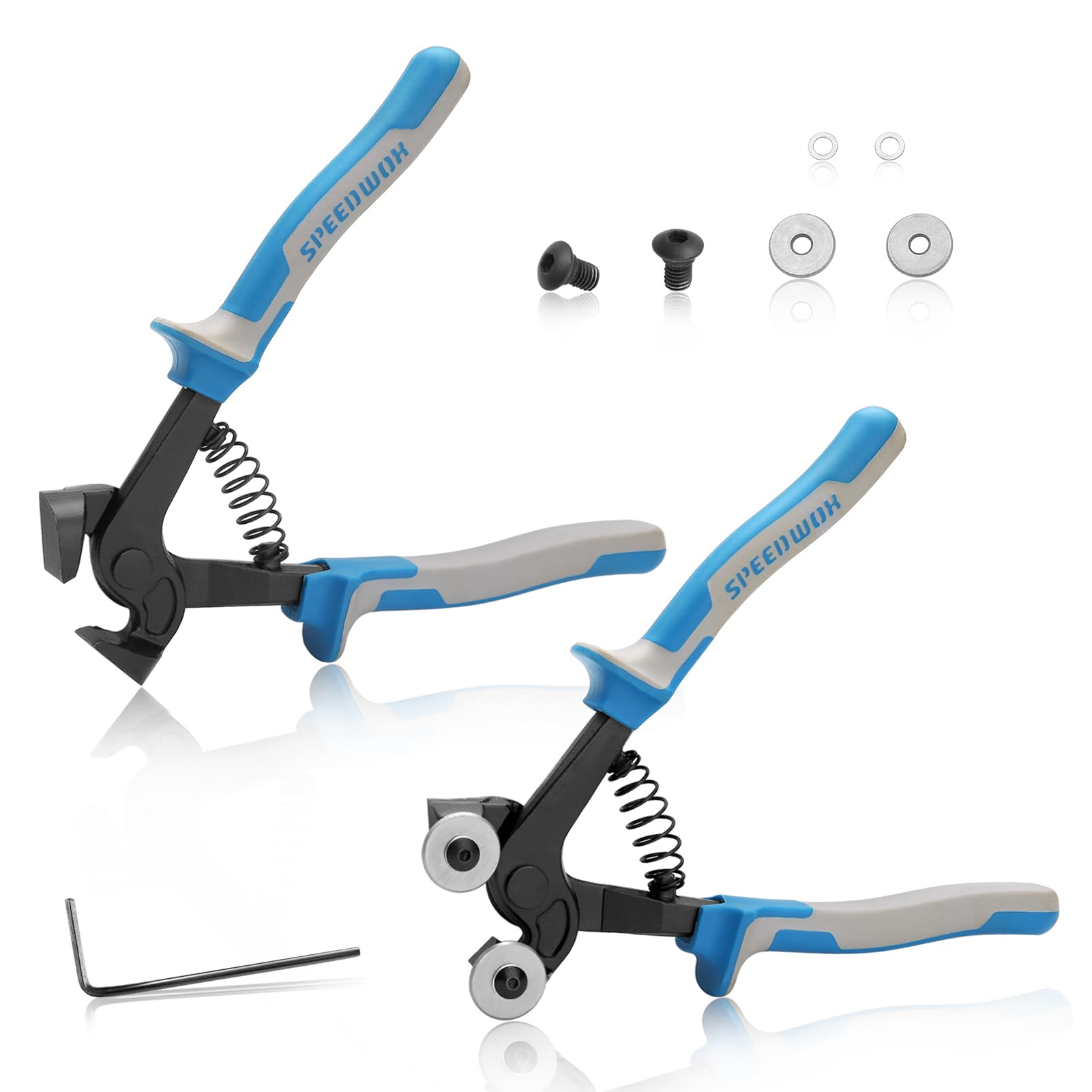 SPEEDWOX 2-Piece Mosaic Tile Cutter Set - Professional Wheeled Ceramic Tile Cutter & Precision Glass Nippers for Stained Glass, Ceramic & Mosaic Tile Cutting - Perfect for DIY Home Renovation, Craft Projects & Art Glass Work