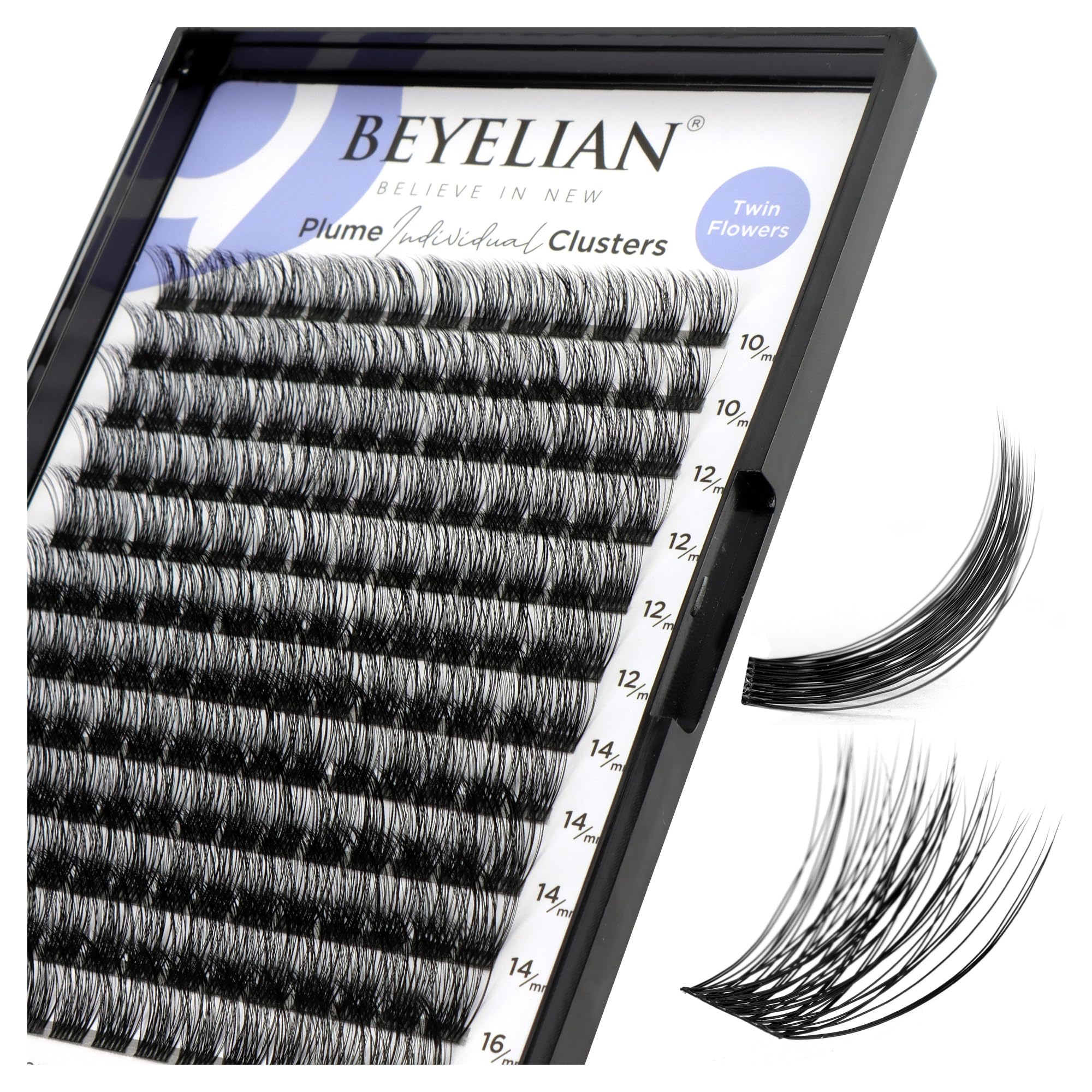 BEYELIAN 168 Pcs Individual Cluster Lashes D Curl - Natural Look False Eyelashes Extension, Reusable Glue Bonded, Super Thin Black Band Mix (Style3 0.07) for DIY Eyelash Extension | Perfect for Daily Wear, Parties & Special Occasions