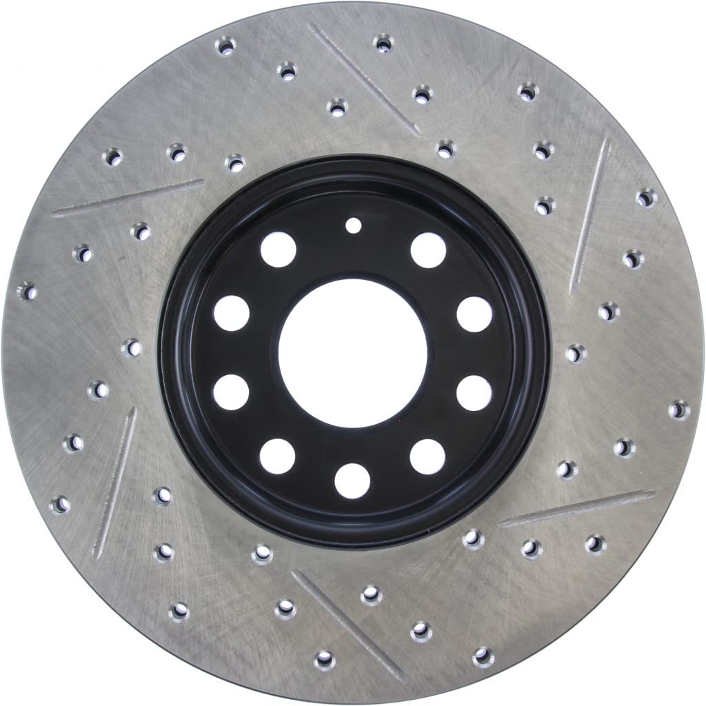StopTech Slotted & Drilled Sport Brake Rotor for Volkswagen Golf 2010-2020 | 127.33110R | High-Performance Braking for Track & Street Use
