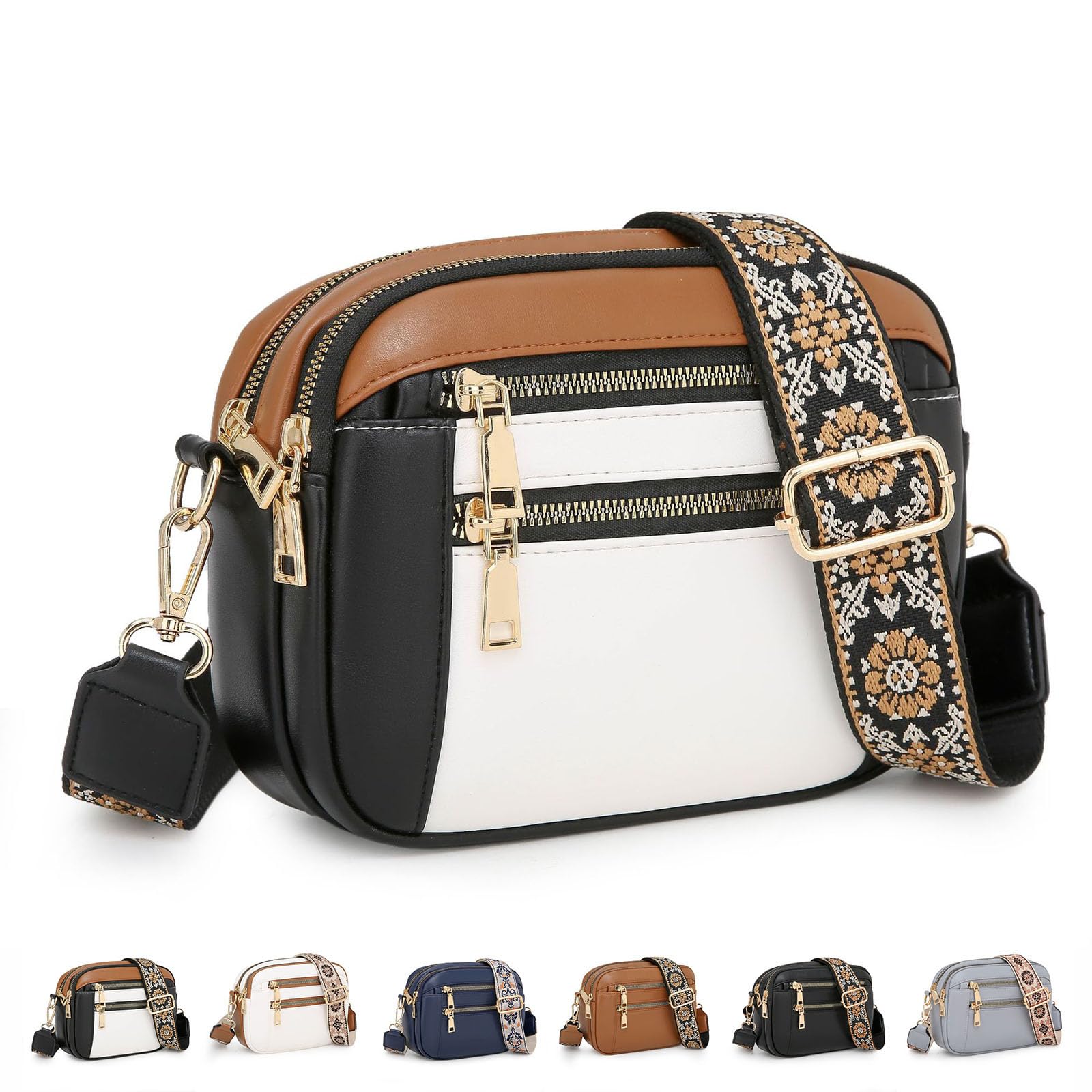 Handmade Colorful Leather Crossbody Bags for Women - Stylish Shoulder Purse & Fashionable Handbag for Daily Use, Travel & Shopping