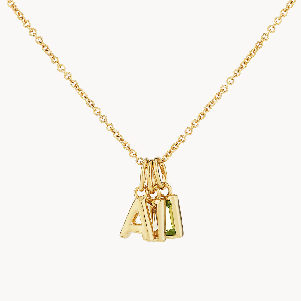 Gold Bubble Letter Necklace - Personalized Initial Pendant for Women - Perfect for Gifts, Birthdays & Everyday Wear